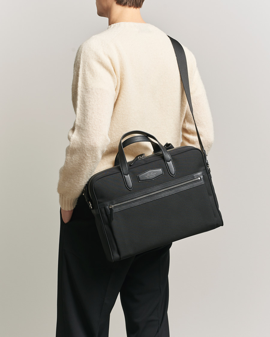 Mies | Laukut | Smythson | Canvas Norton Briefcase Black