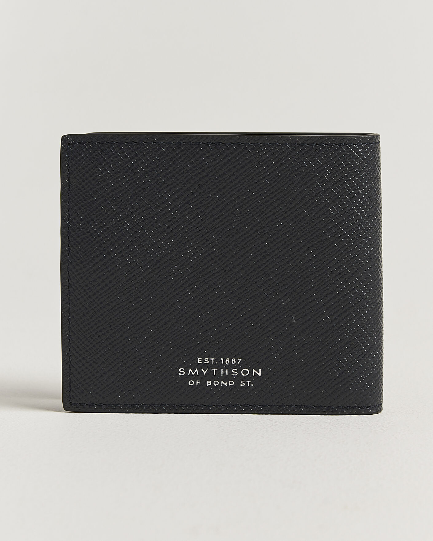 Mies | Lompakot | Smythson | Panama 6 Card Leather Wallet Stripe Navy