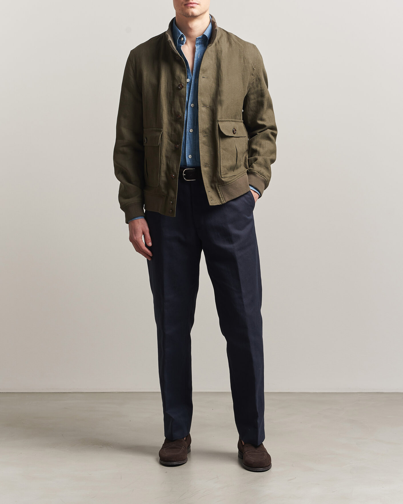Mies | Takit | Valstar | Valstarino Linen Jacket Olive