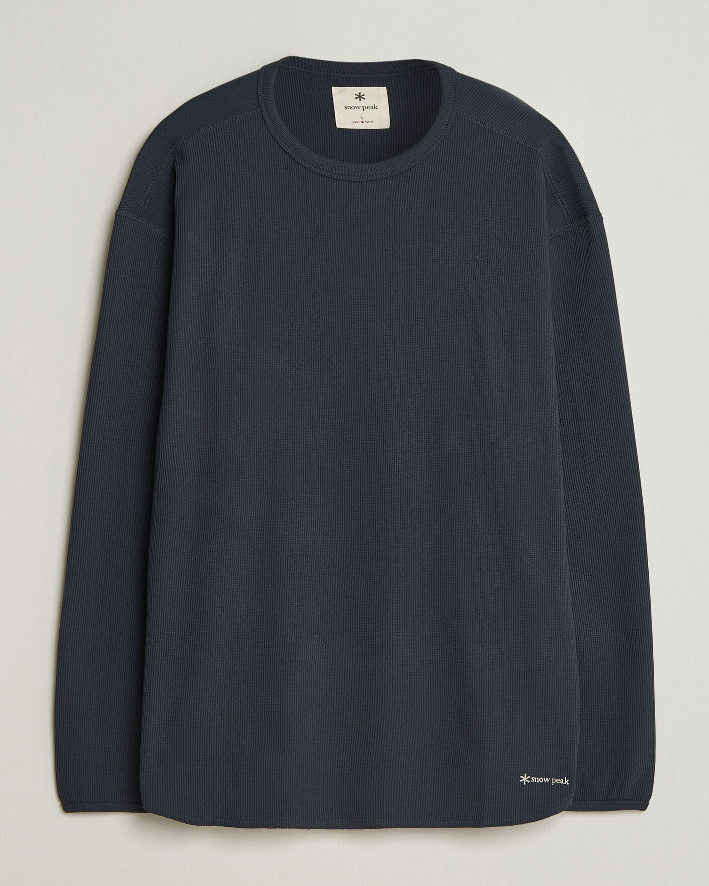 Mies | T-paidat | Snow Peak | Dry Waffle Long Sleeve T-Shirt Dark Navy