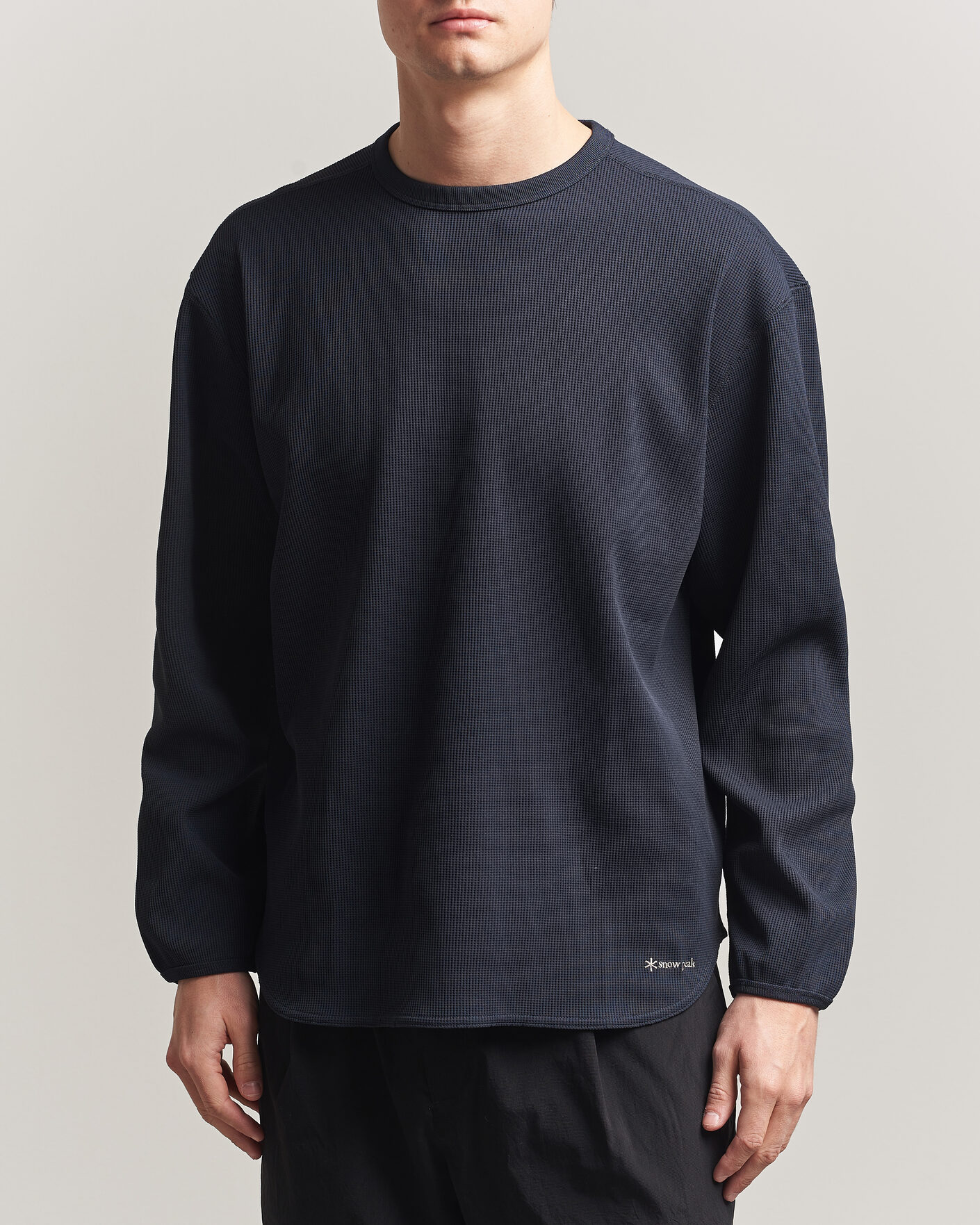 Mies | T-paidat | Snow Peak | Dry Waffle Long Sleeve T-Shirt Dark Navy