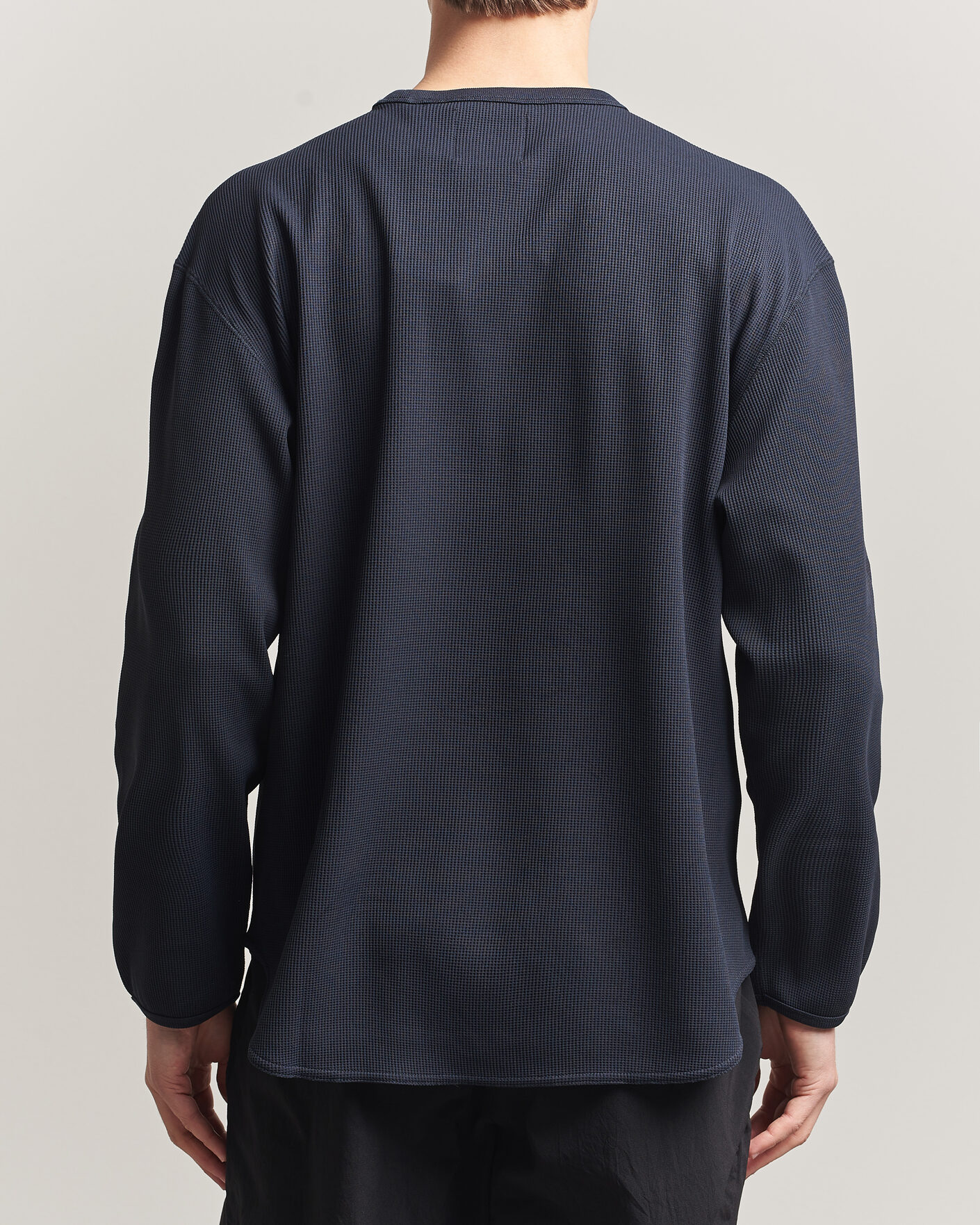 Mies | T-paidat | Snow Peak | Dry Waffle Long Sleeve T-Shirt Dark Navy