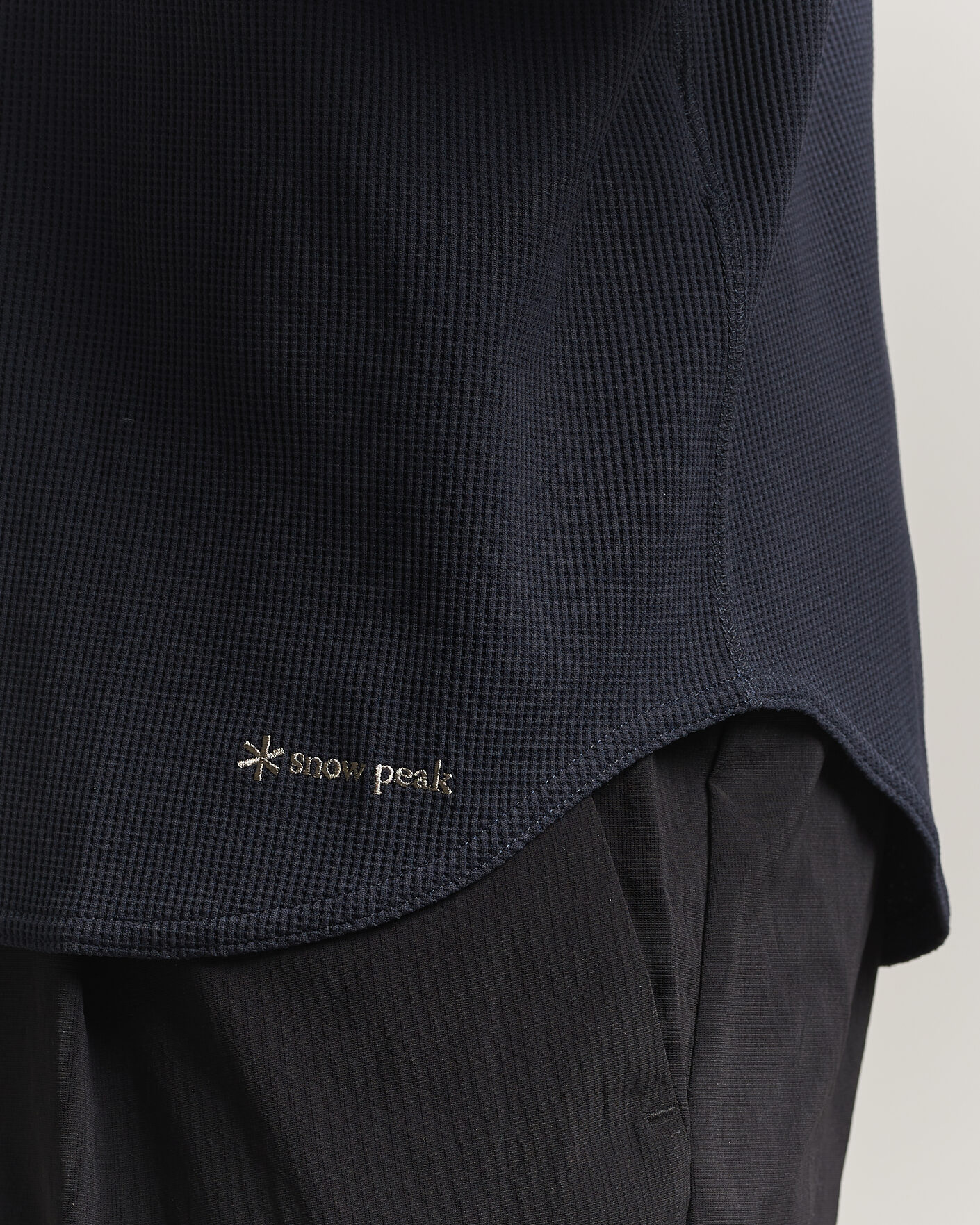 Mies | T-paidat | Snow Peak | Dry Waffle Long Sleeve T-Shirt Dark Navy