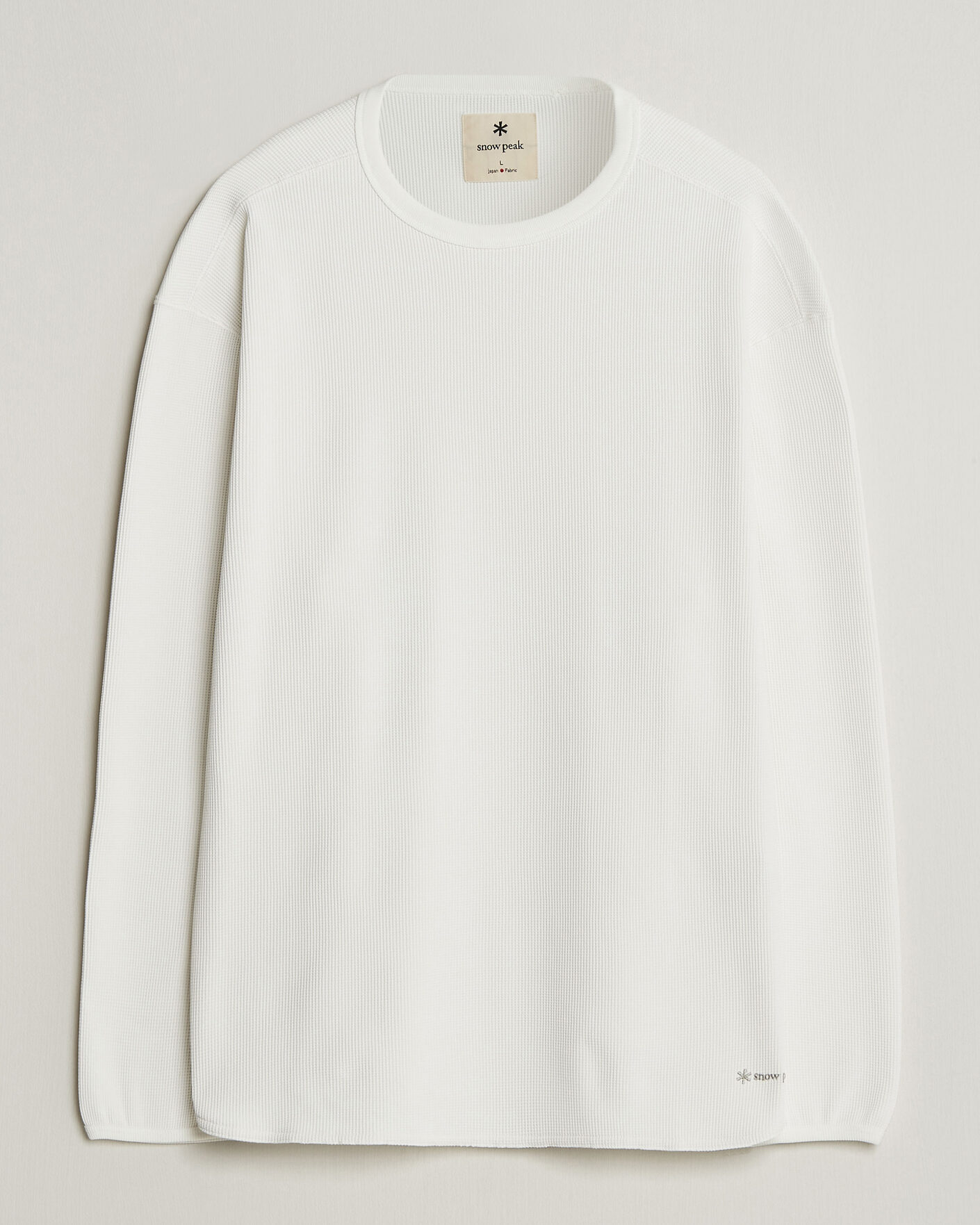 Mies | T-paidat | Snow Peak | Dry Waffle Long Sleeve T-Shirt Off White