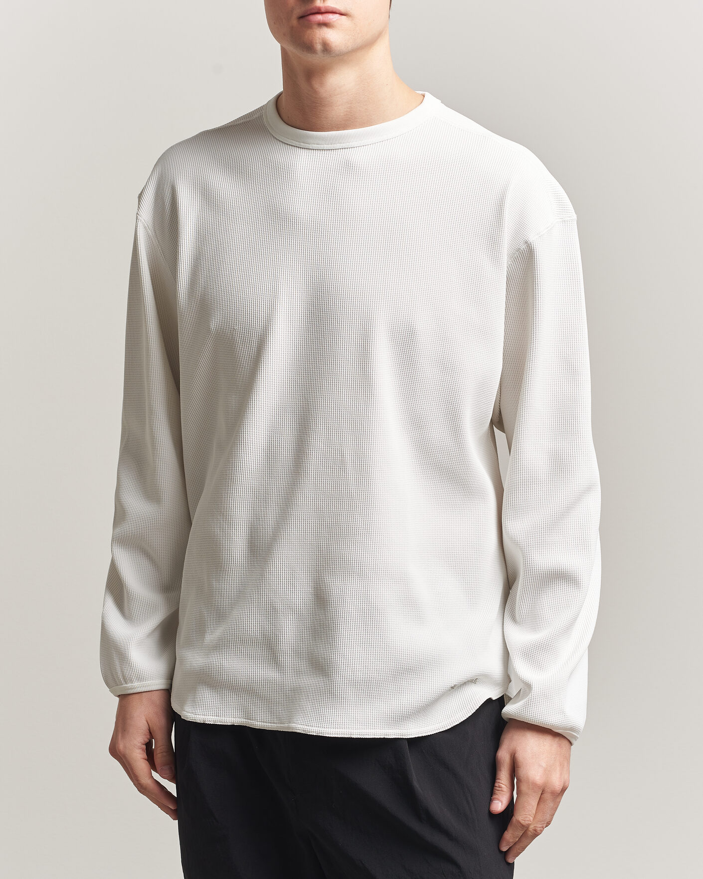 Mies | T-paidat | Snow Peak | Dry Waffle Long Sleeve T-Shirt Off White