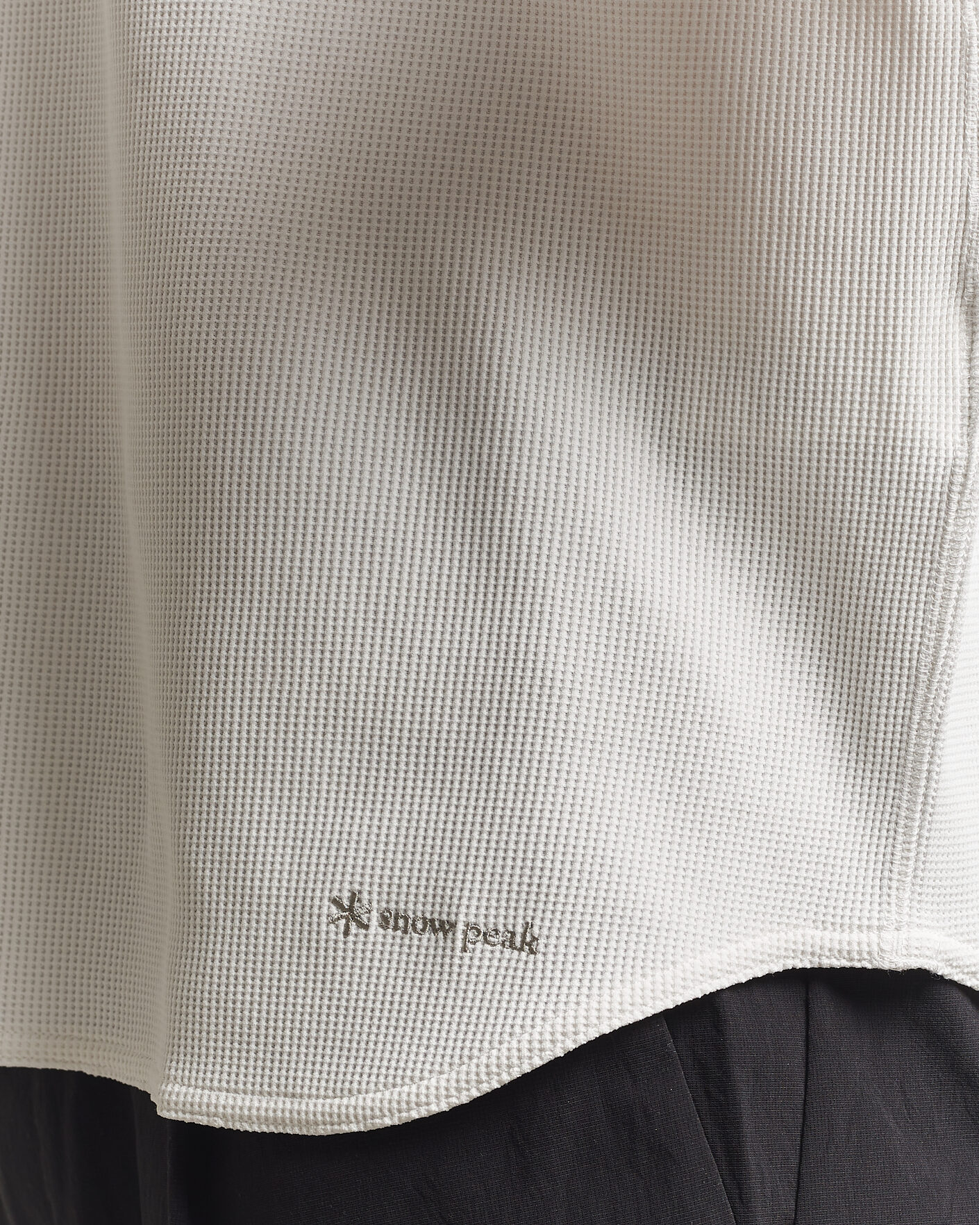 Mies | T-paidat | Snow Peak | Dry Waffle Long Sleeve T-Shirt Off White