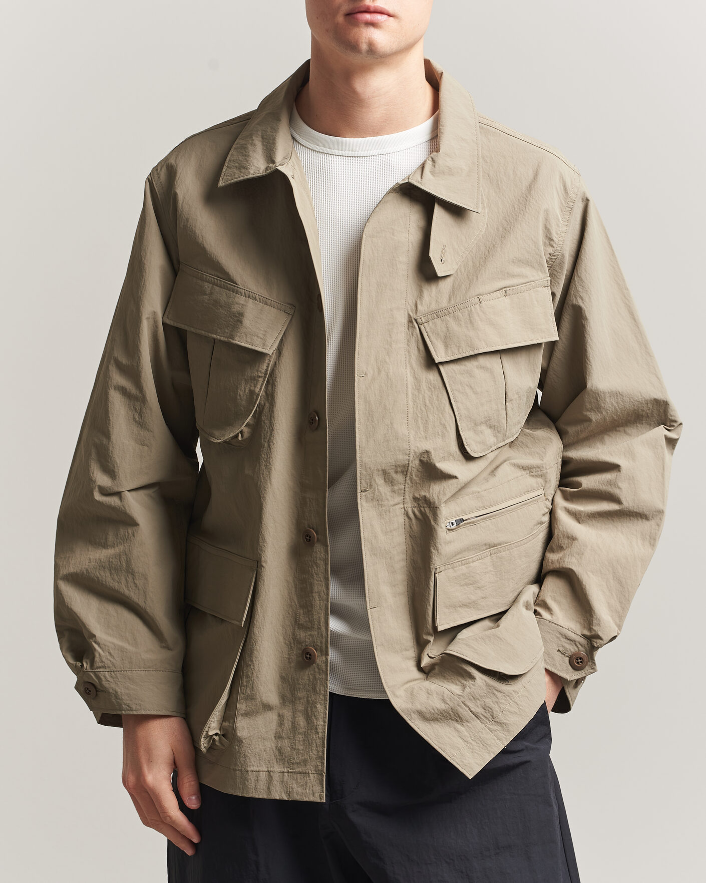 Mies | Takit | Snow Peak | Nylon Washer Jacket Greige