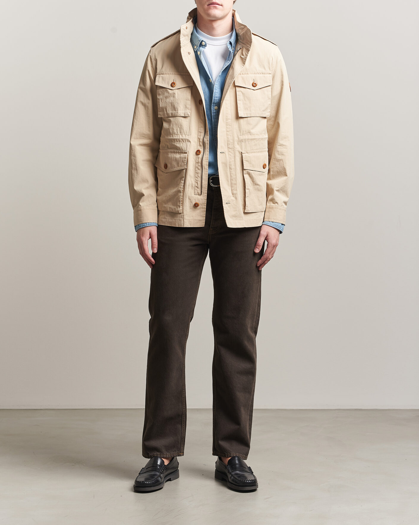 Mies | Takit | Gant | Cotton Field Jacket Oat Beige