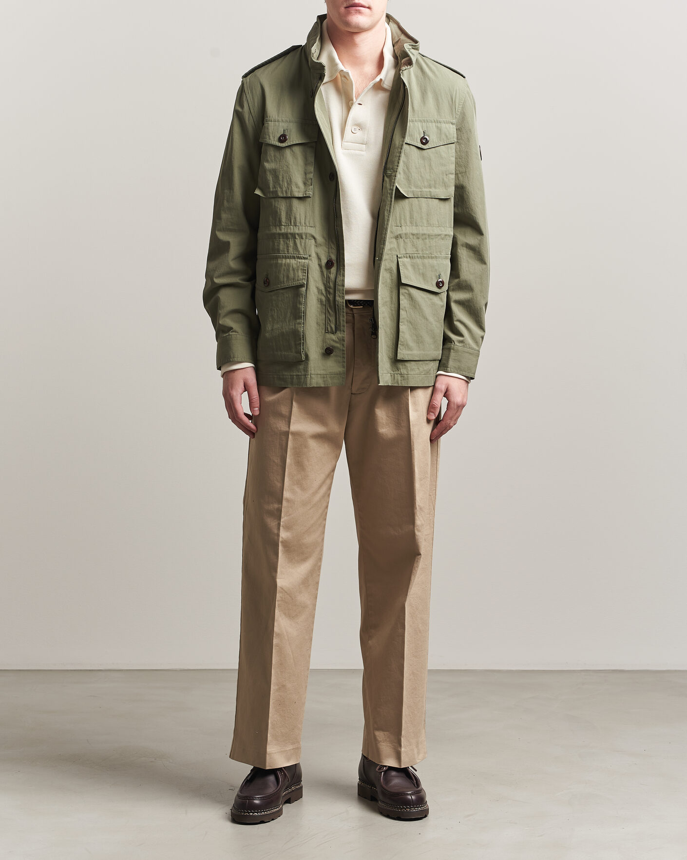 Mies | Takit | Gant | Cotton Field Jacket Dry Herb Green