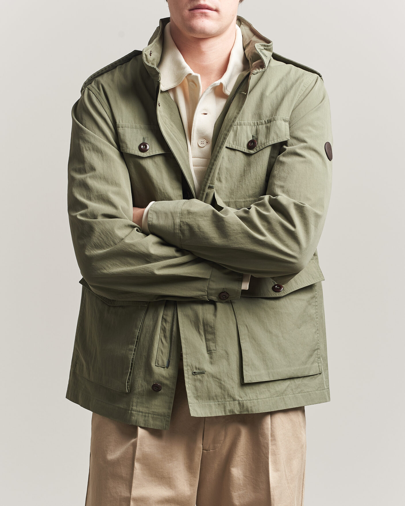 Mies | Takit | Gant | Cotton Field Jacket Dry Herb Green