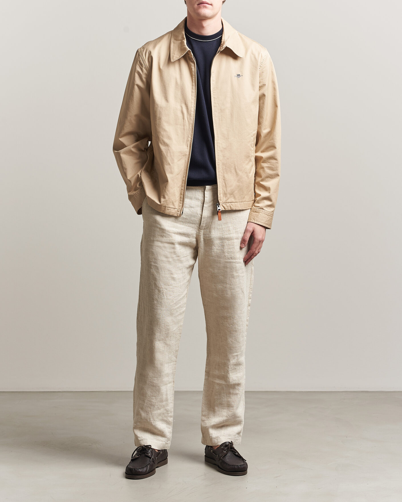 Mies | Takit | GANT | Cotton Windcheater Jacket Oat Beige