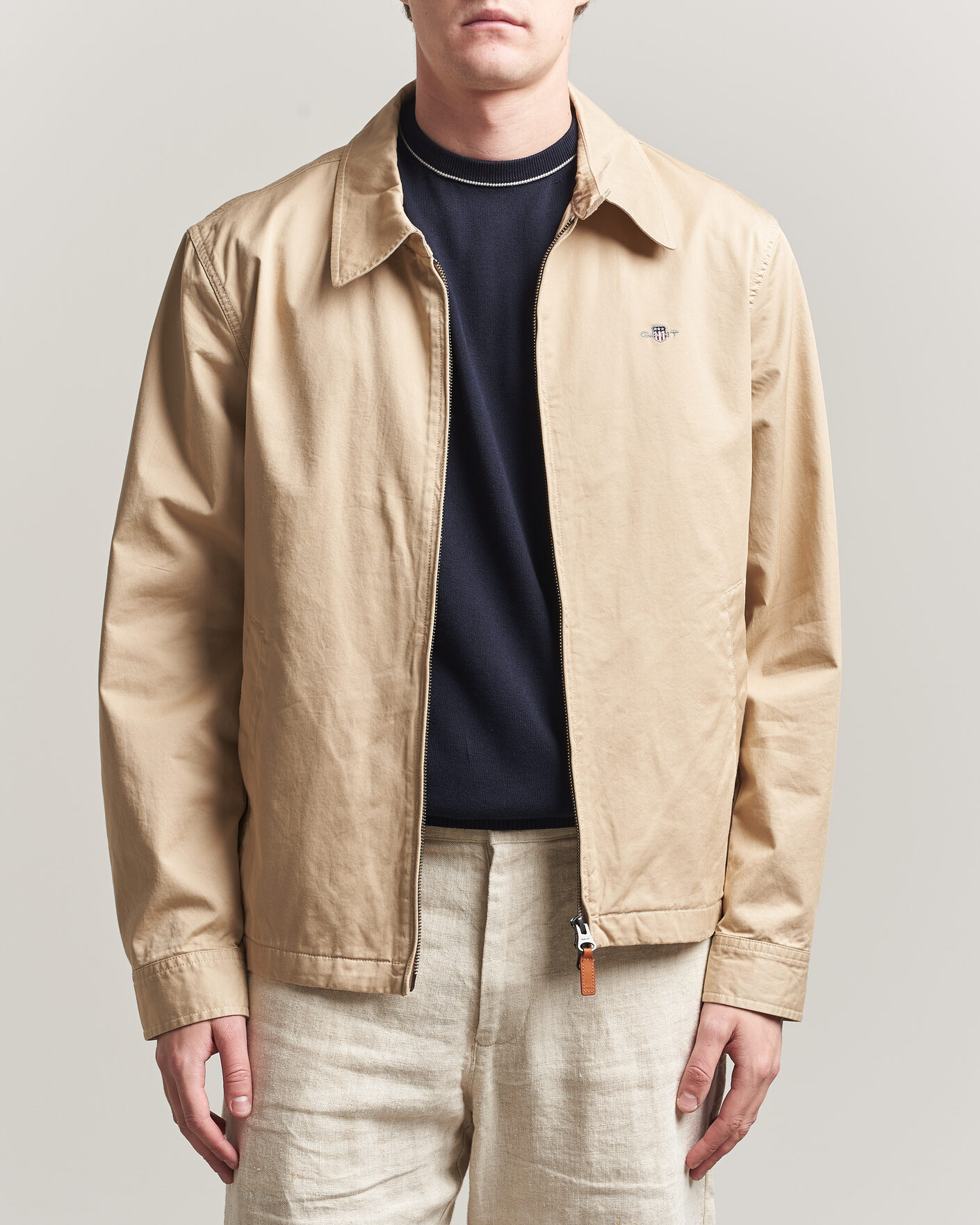 Mies | Takit | Gant | Cotton Windcheater Jacket Oat Beige