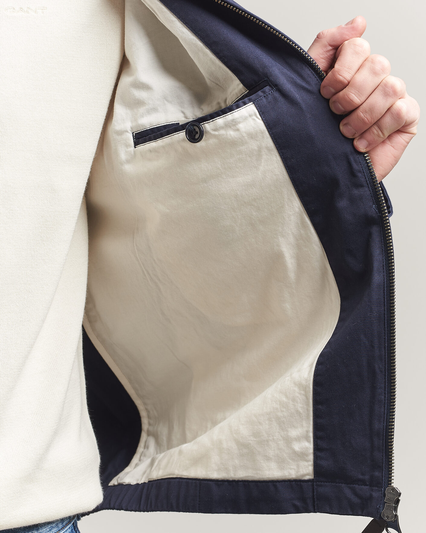 Mies | Takit | Gant | Cotton Windcheater Jacket Evening Blue