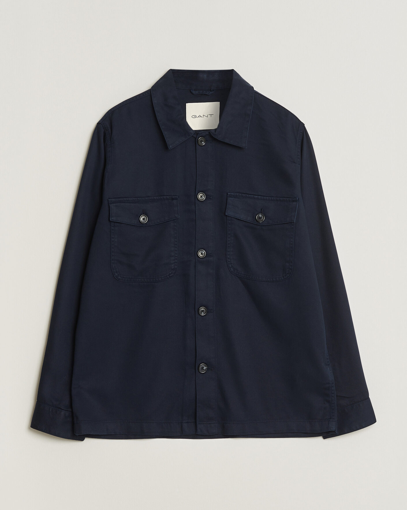Mies | Kauluspaidat | Gant | Regular Fit Lyocell Overshirt Evening Blue