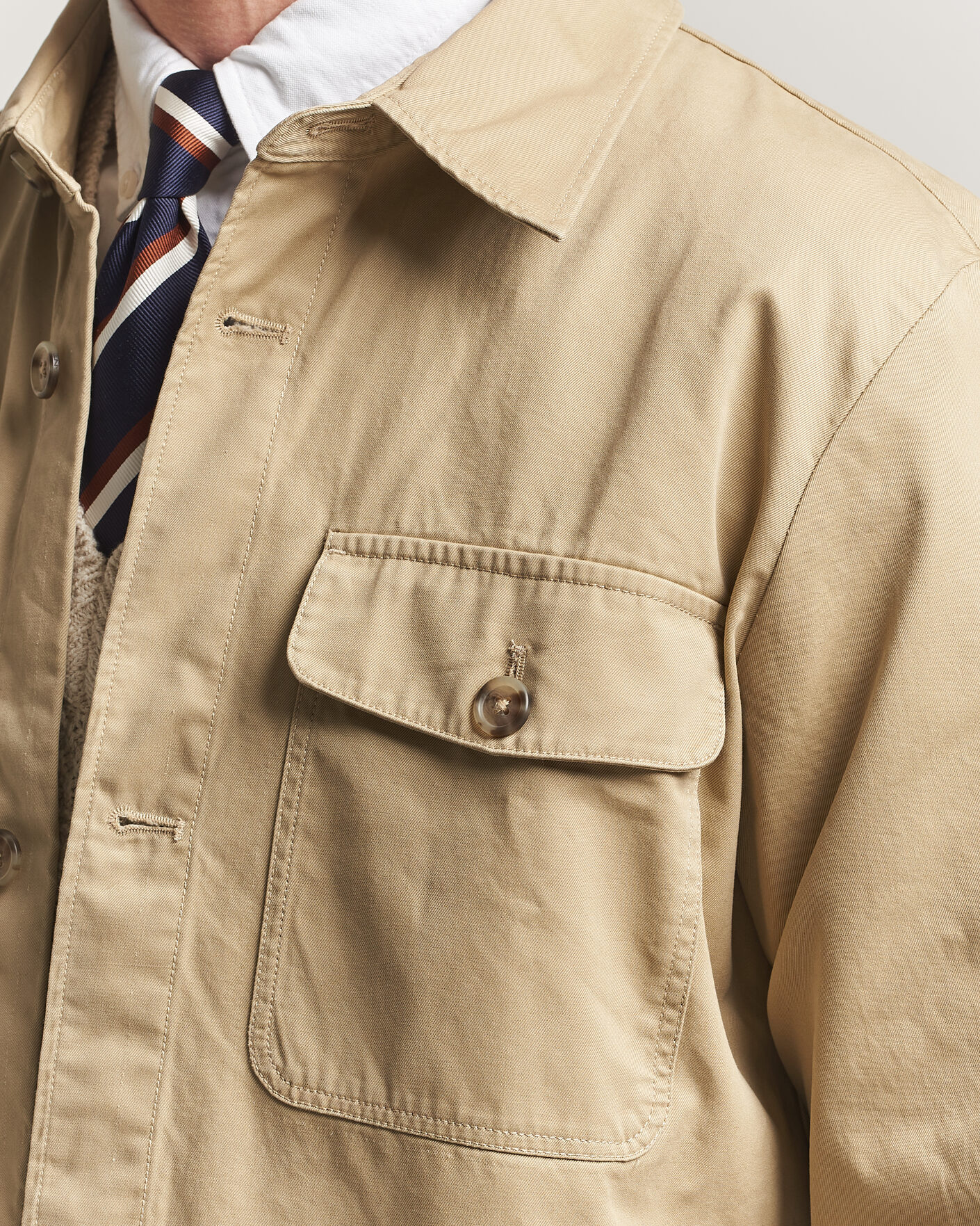 Mies | Kauluspaidat | GANT | Regular Fit Cotton Twill Overshirt Woody Beige