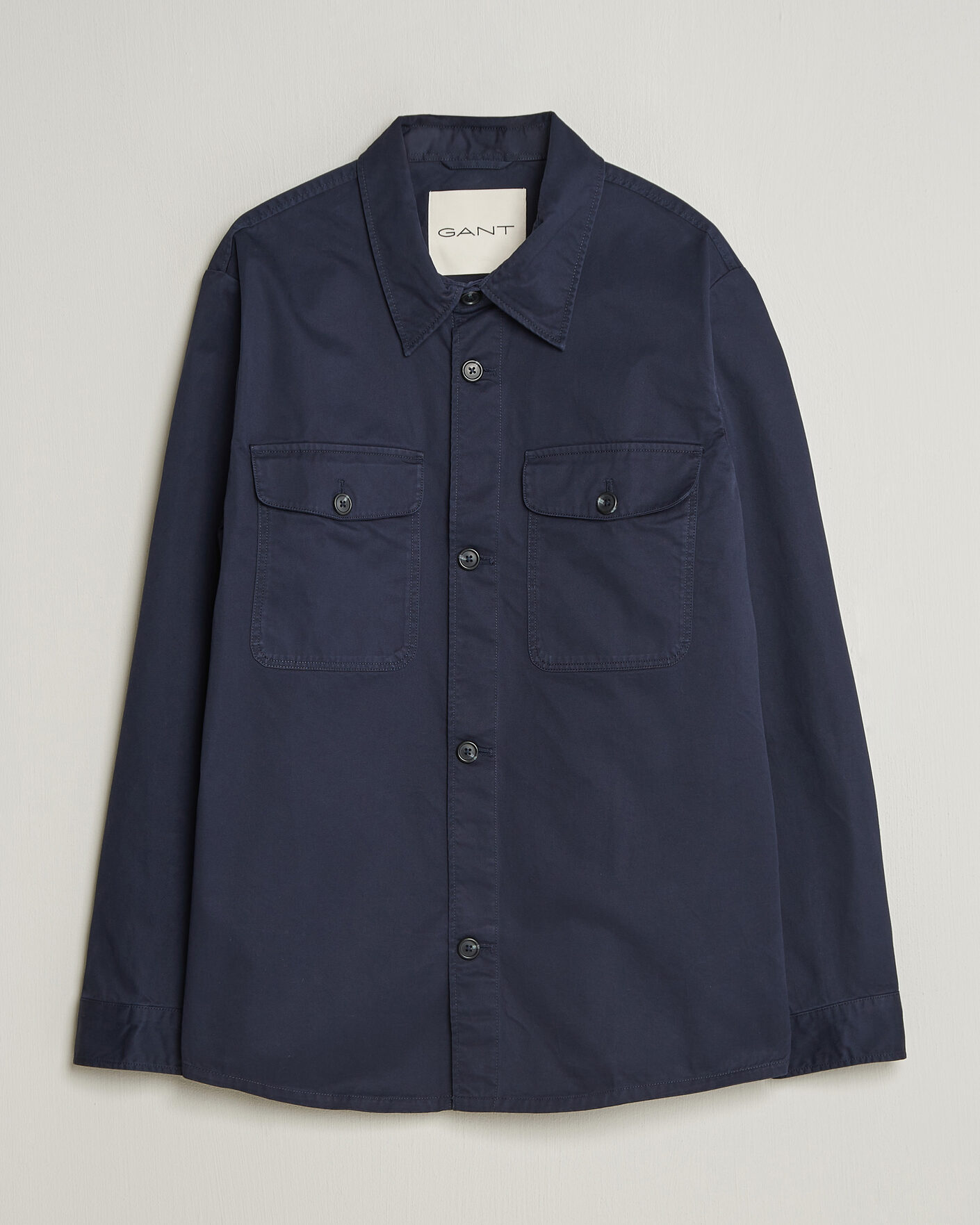 Mies | Kauluspaidat | GANT | Regular Fit Cotton Twill Overshirt Evening Blue