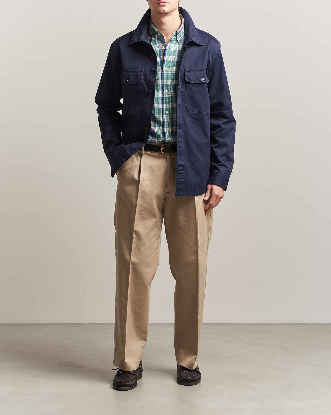 Mies | Kauluspaidat | Gant | Regular Fit Cotton Twill Overshirt Evening Blue