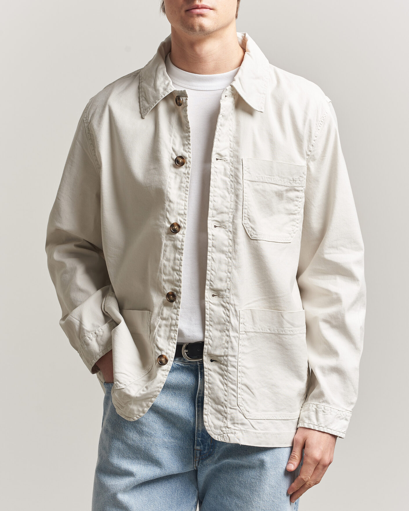 Mies | Kauluspaidat | Gant | Regular Fit Cotton/Linen Overshirt Sand