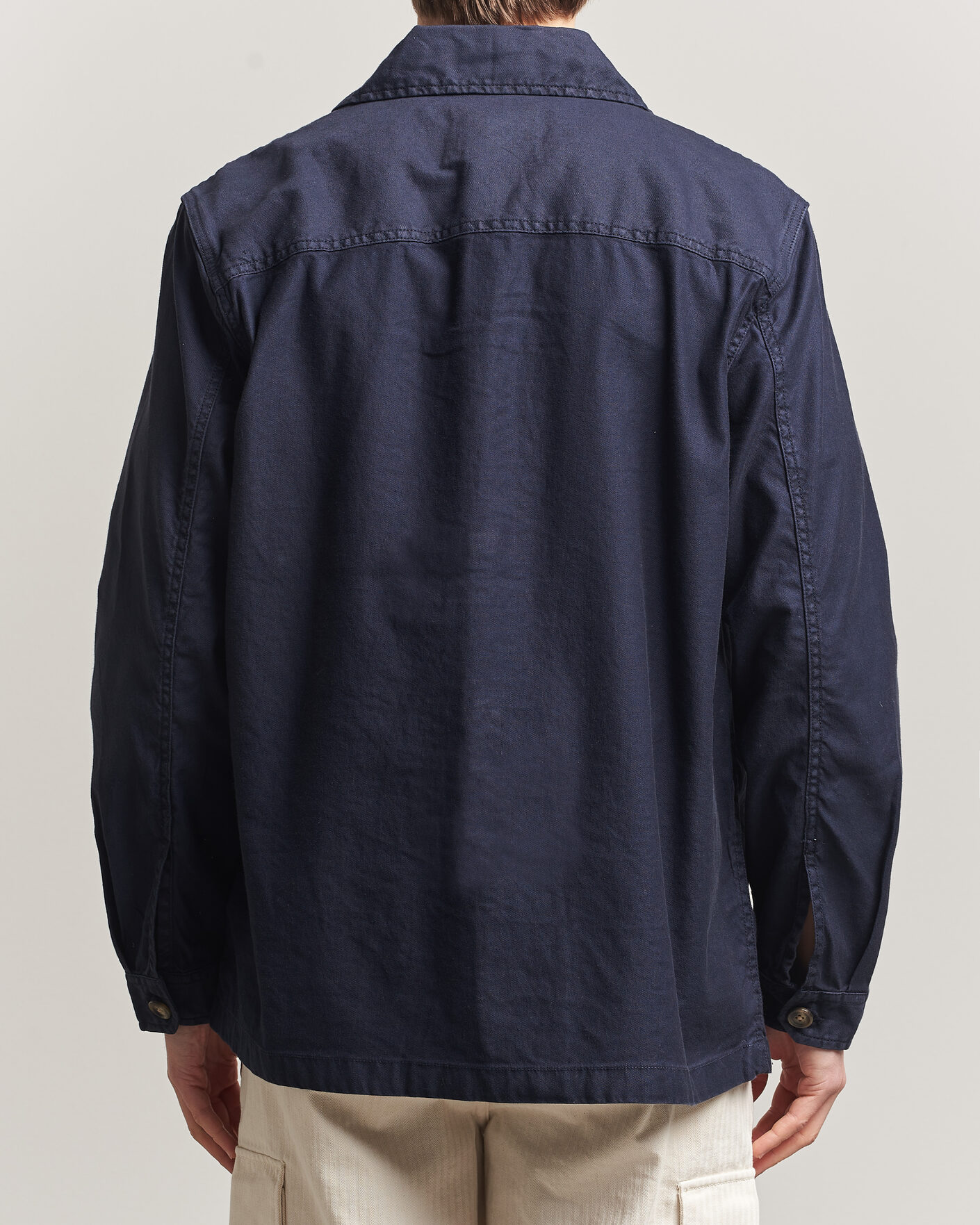 Mies | Kauluspaidat | Gant | Regular Fit Cotton/Linen Overshirt Evening Blue