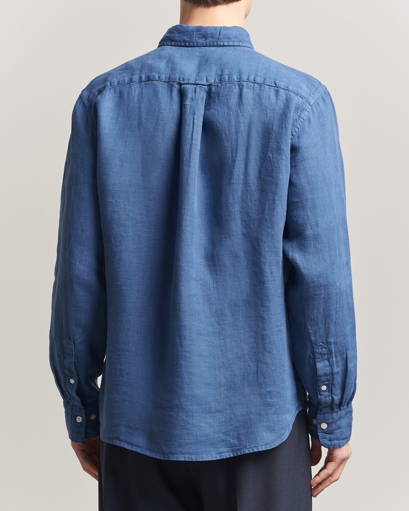 Mies | Kauluspaidat | Gant | Regular Fit Garment Dyed Linen Shirt Vintage Blue