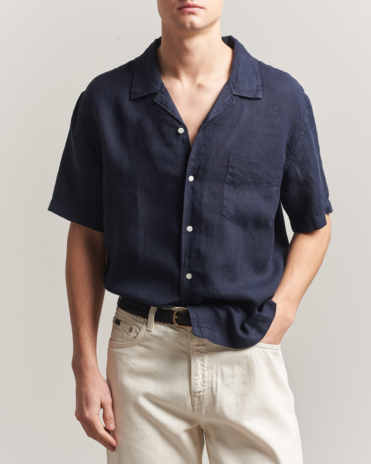 Mies | Kauluspaidat | Gant | Regular Fit Garment Dyed Resort Shirt Blue