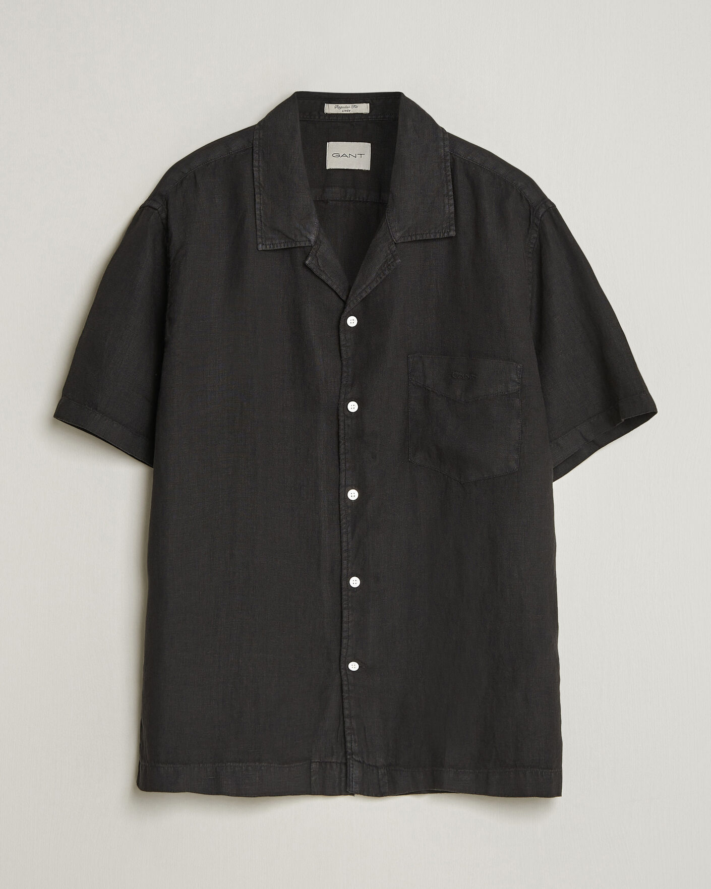 Mies | Kauluspaidat | Gant | Regular Fit Garment Dyed Camp Shirrt Black