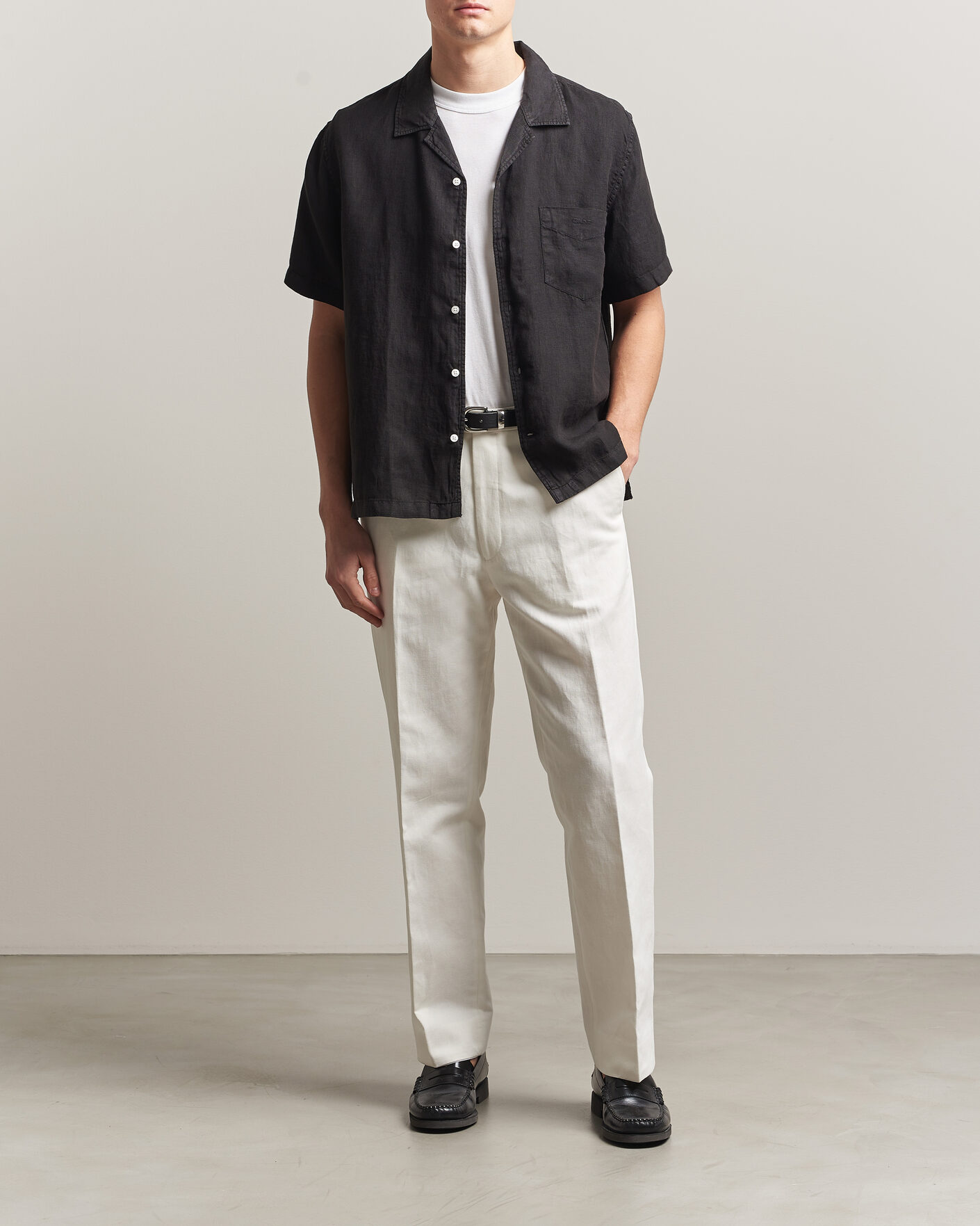 Mies | Kauluspaidat | Gant | Regular Fit Garment Dyed Resort Shirt Black