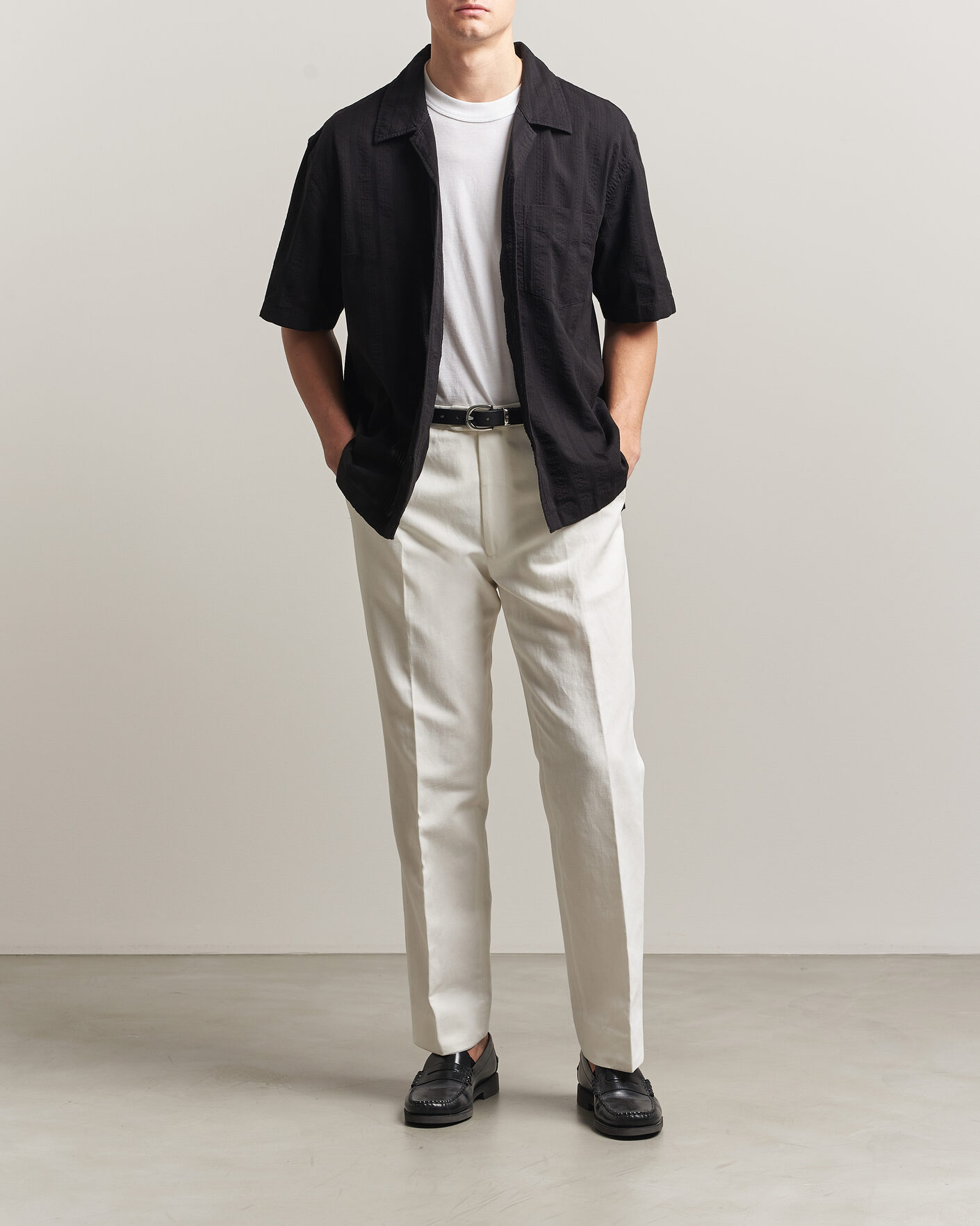 Mies | Kauluspaidat | Gant | Relaxed Fit Dobby Striped Camp Shirt Black
