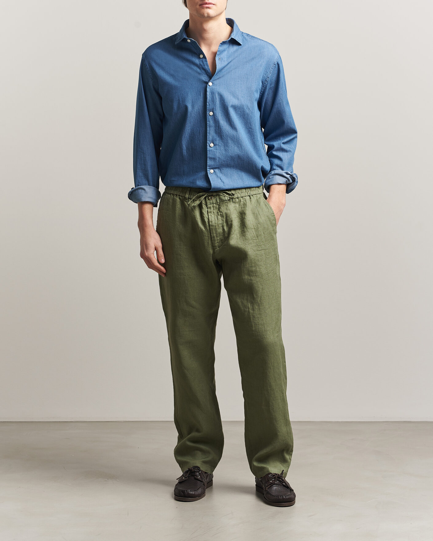 Mies | Kauluspaidat | Gant | Regular Fit Indigo Twill Shirt Semi Light Blue