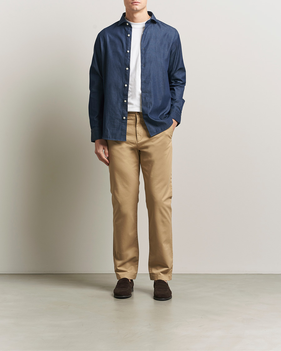 Mies | Kauluspaidat | GANT | Regular Fit Indigo Twill Shirt Dark Indigo