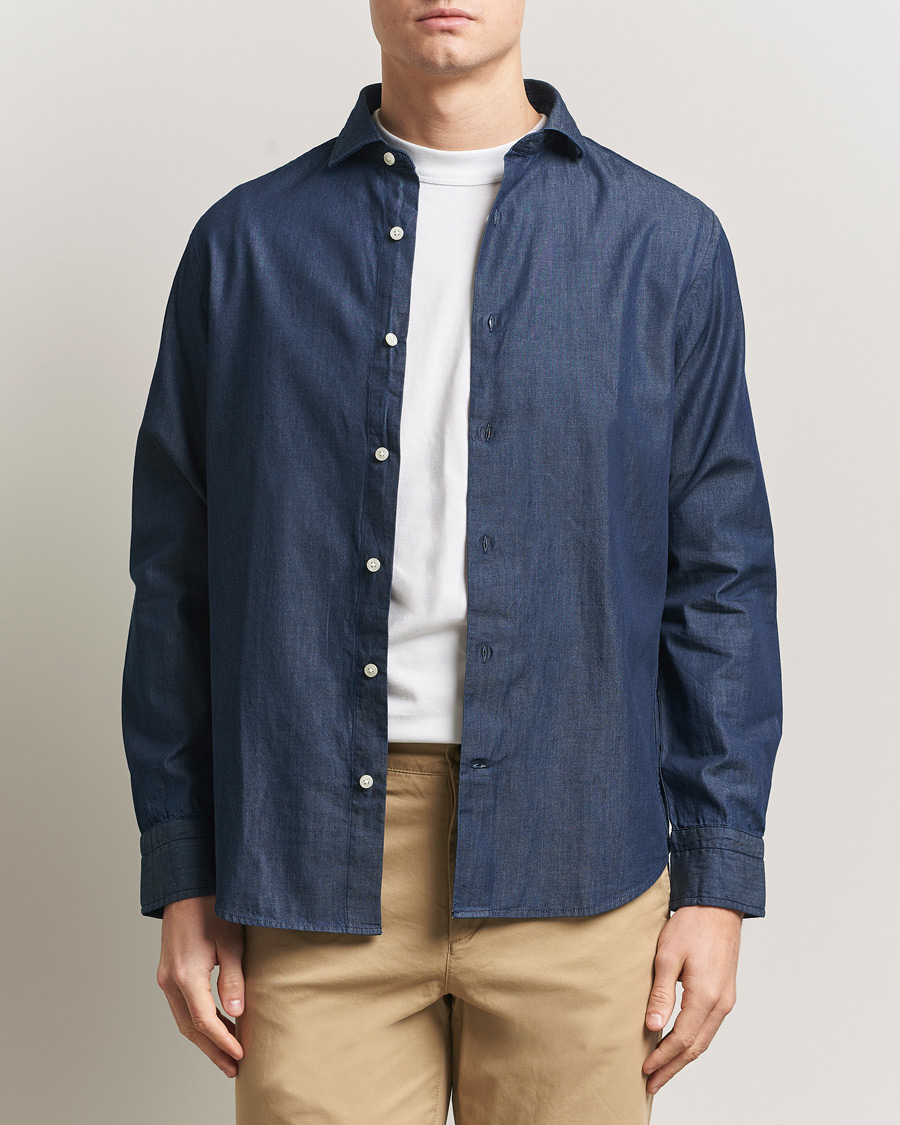 Mies | Kauluspaidat | GANT | Regular Fit Indigo Twill Shirt Dark Indigo