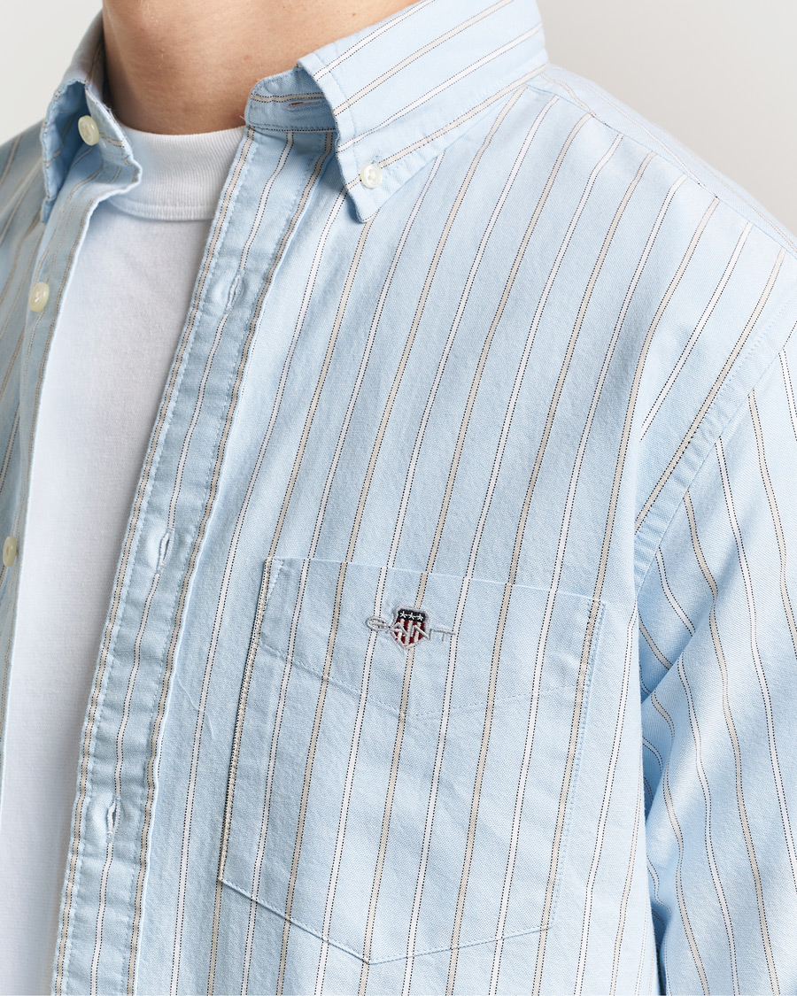 Mies | Kauluspaidat | Gant | Regluar Fit Clsasic Oxford Striped Shirt Sky Blue