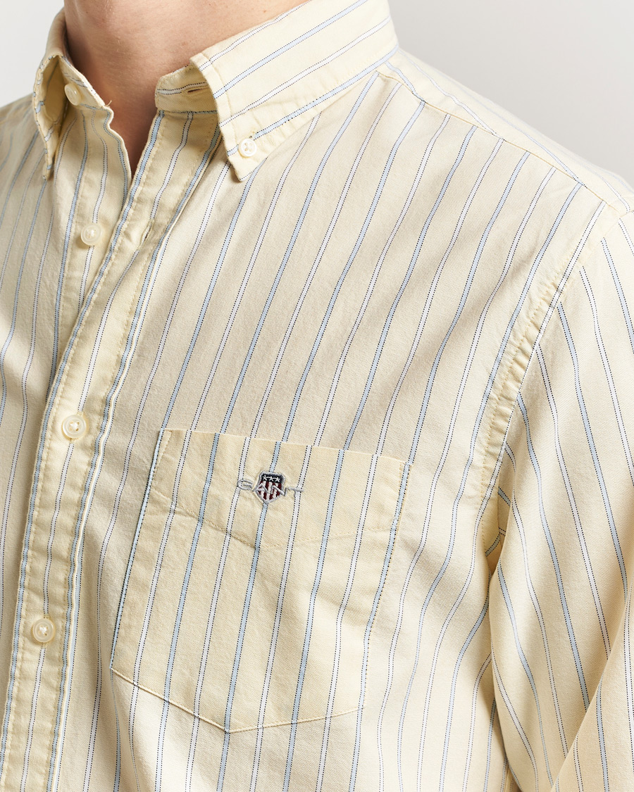 Mies | Kauluspaidat | Gant | Regluar Fit Classic Oxford Striped Shirt Light Mustard Yellow