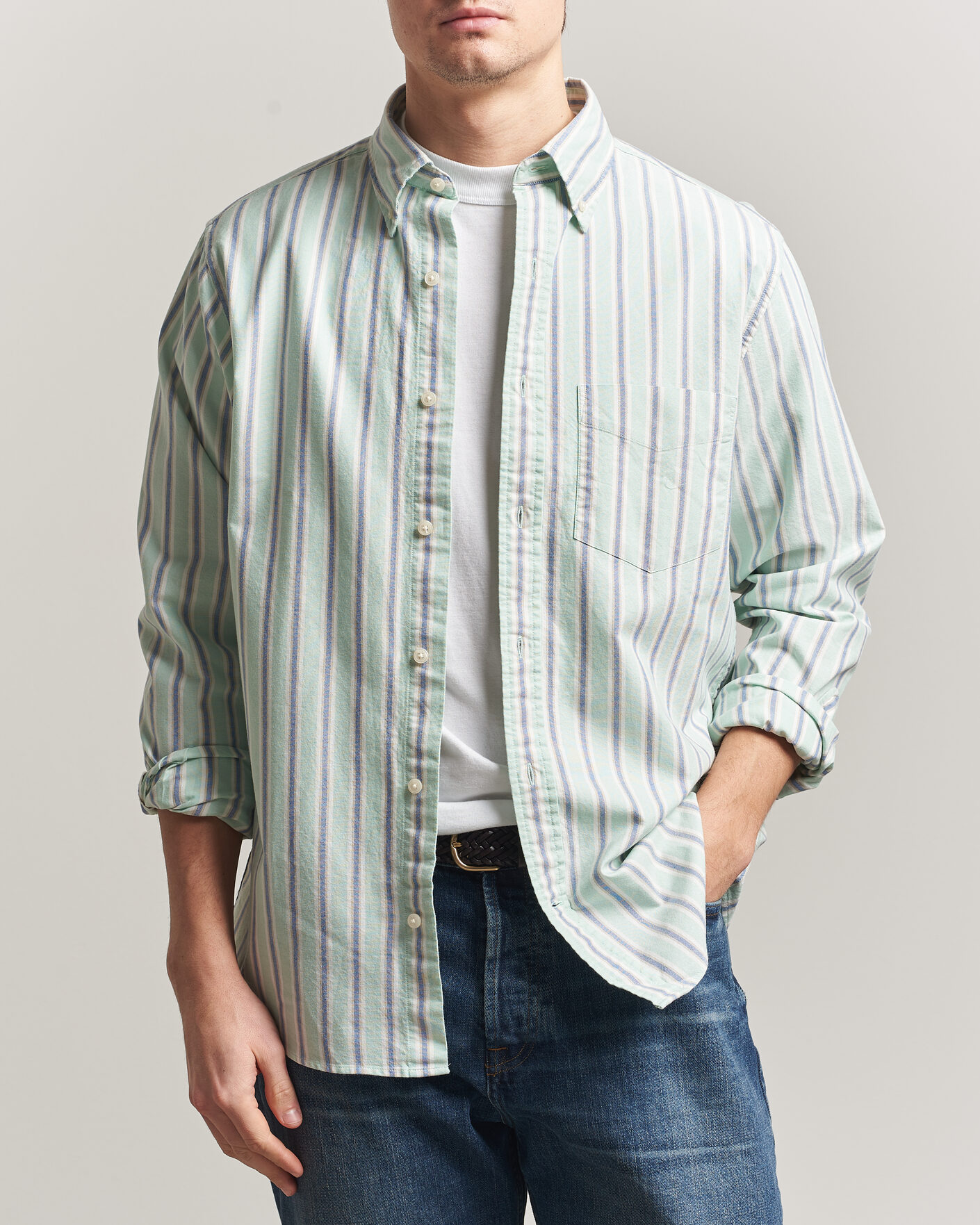 Mies | Kauluspaidat | Gant | Regluar Fit Archive Oxford Shirt Washed Turquoise