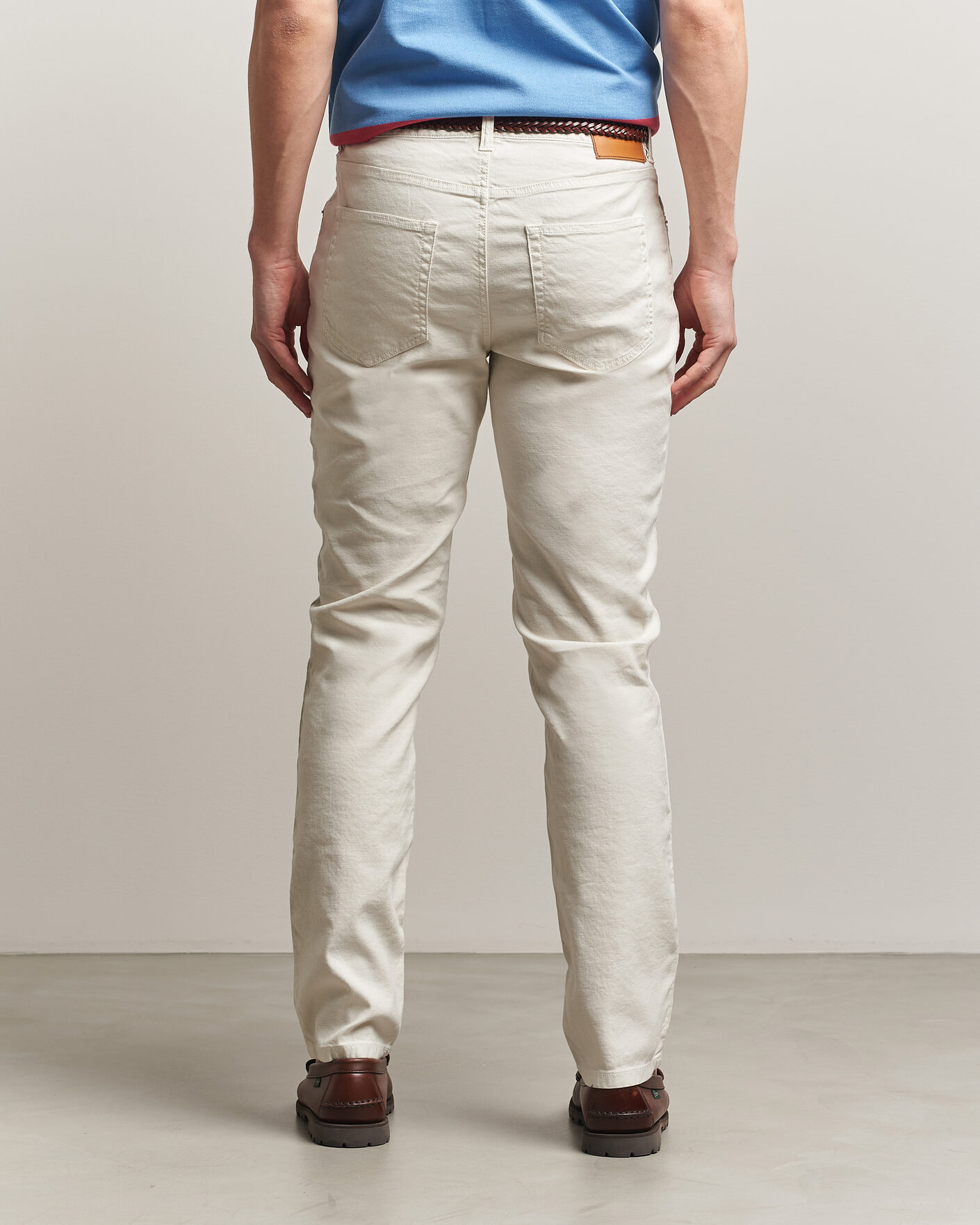 Mies | Housut | Gant | Slim Fit Cotton/Linen 5-Pocket Pants Sand