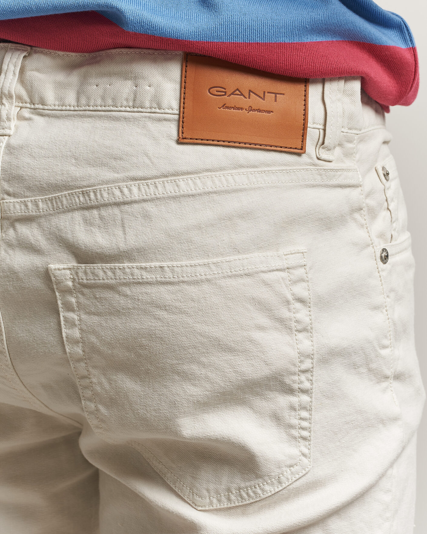 Mies | Housut | Gant | Slim Fit Cotton/Linen 5-Pocket Pants Sand