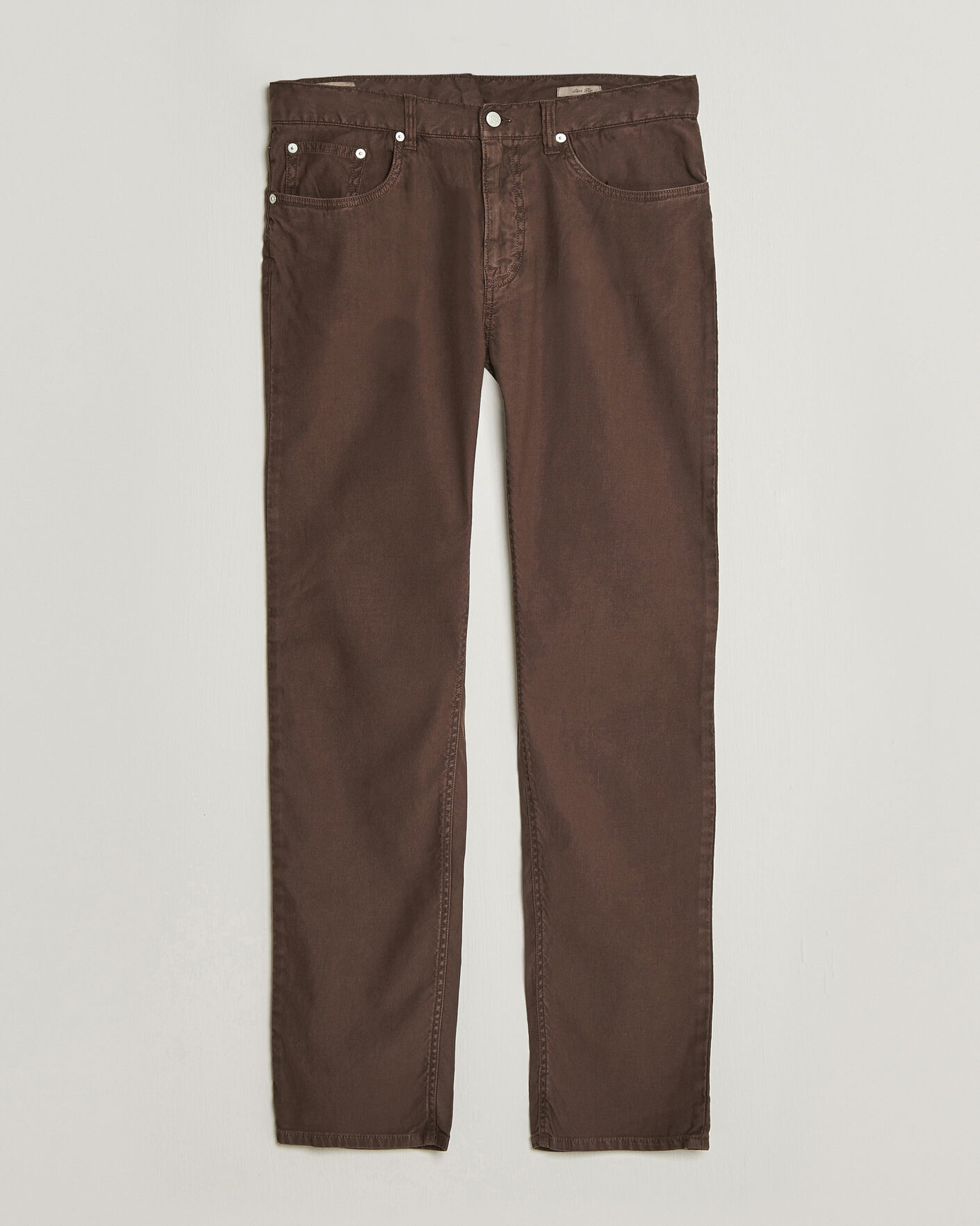 Mies | Housut | Gant | Slim Fit Cotton/Linen 5-Pocket Pants Rich Brown