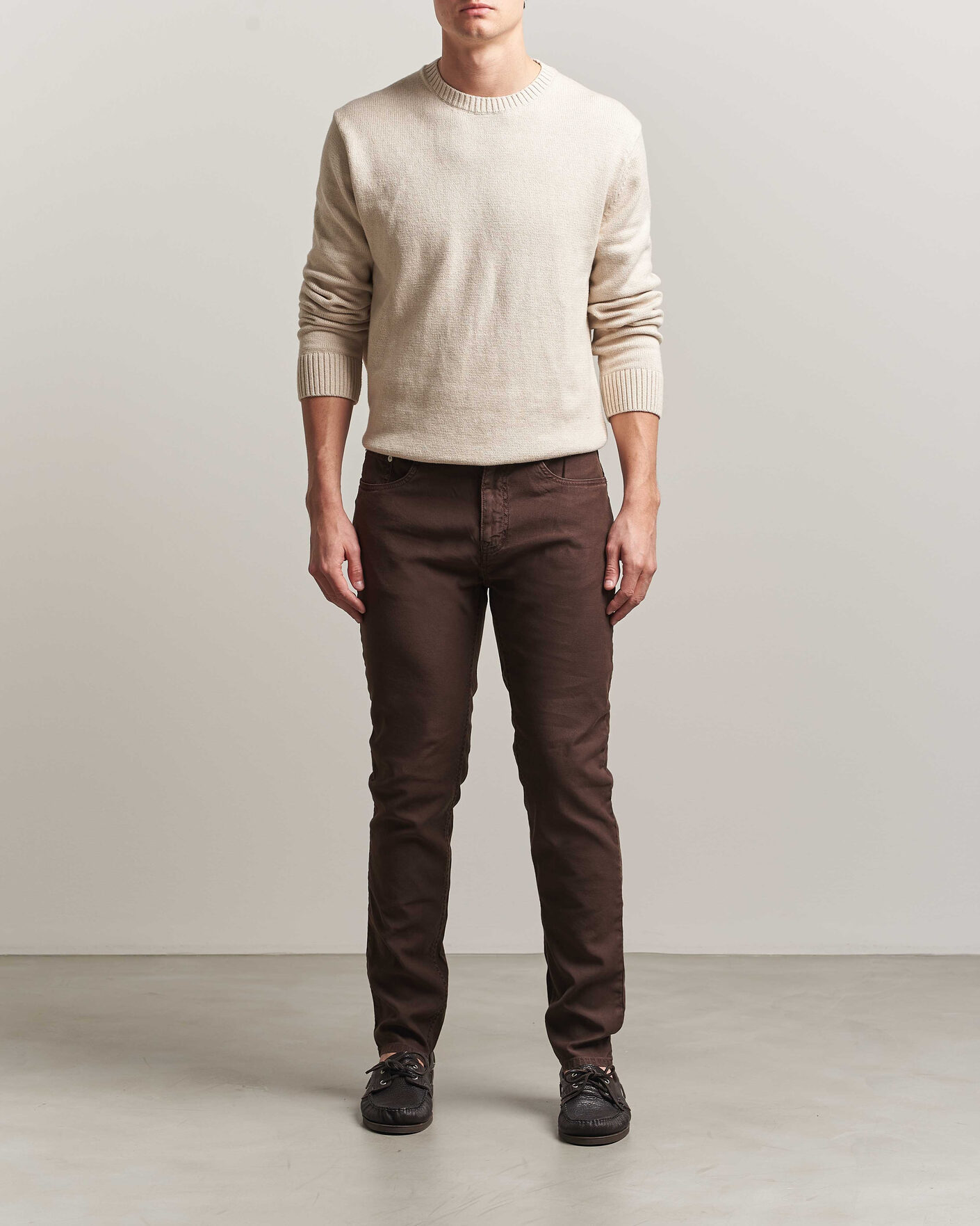 Mies | Housut | Gant | Slim Fit Cotton/Linen 5-Pocket Pants Rich Brown