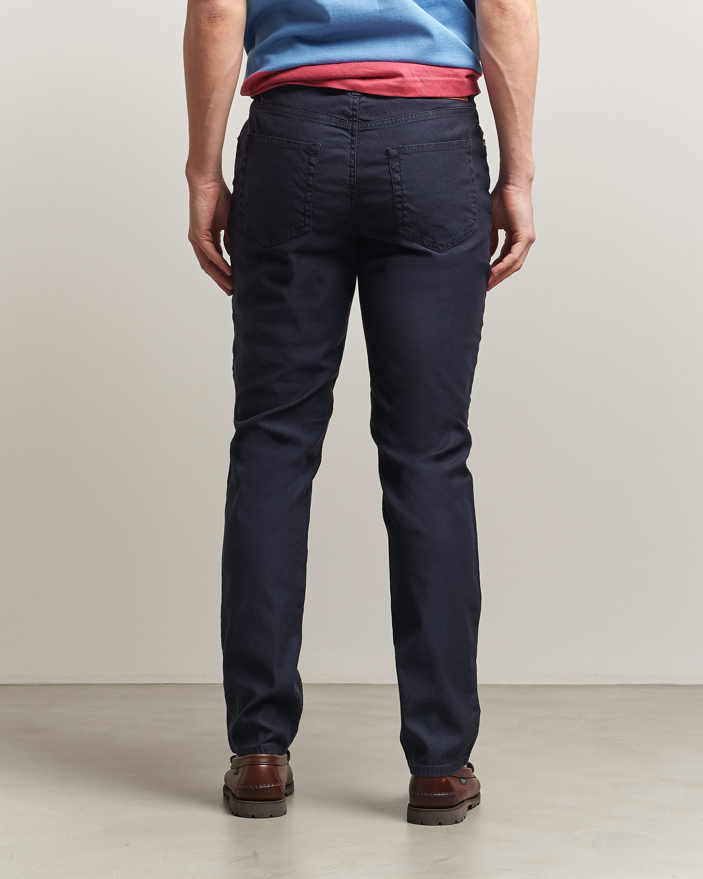 Mies | Housut | Gant | Slim Fit Cotton/Linen 5-Pocket Pants Evening Blue