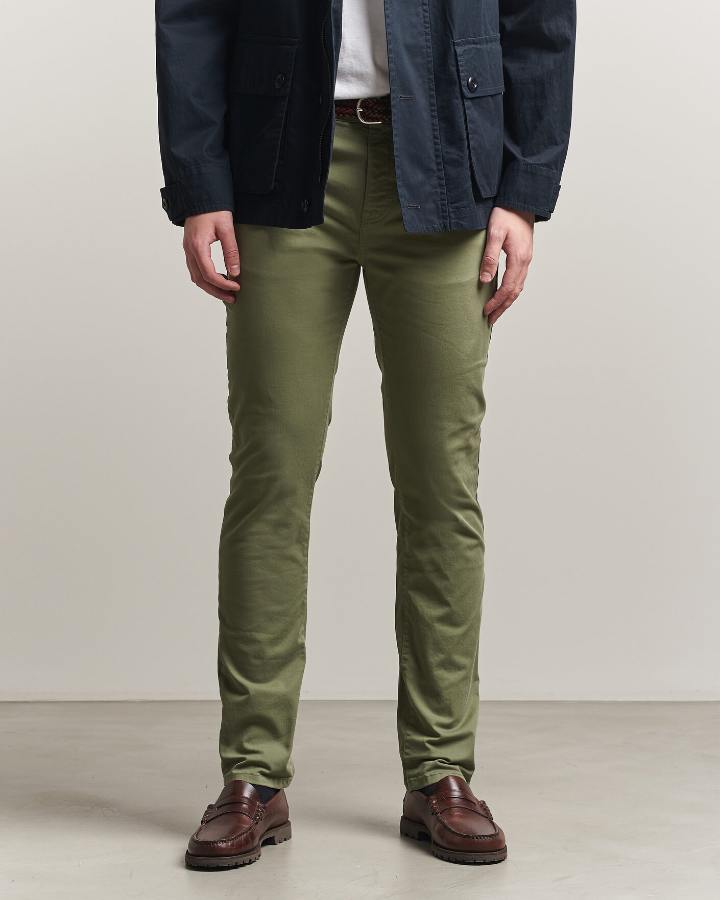 Mies | Housut | Gant | Slim Fit Desert 5-Pocket Pants Dry Herb Green