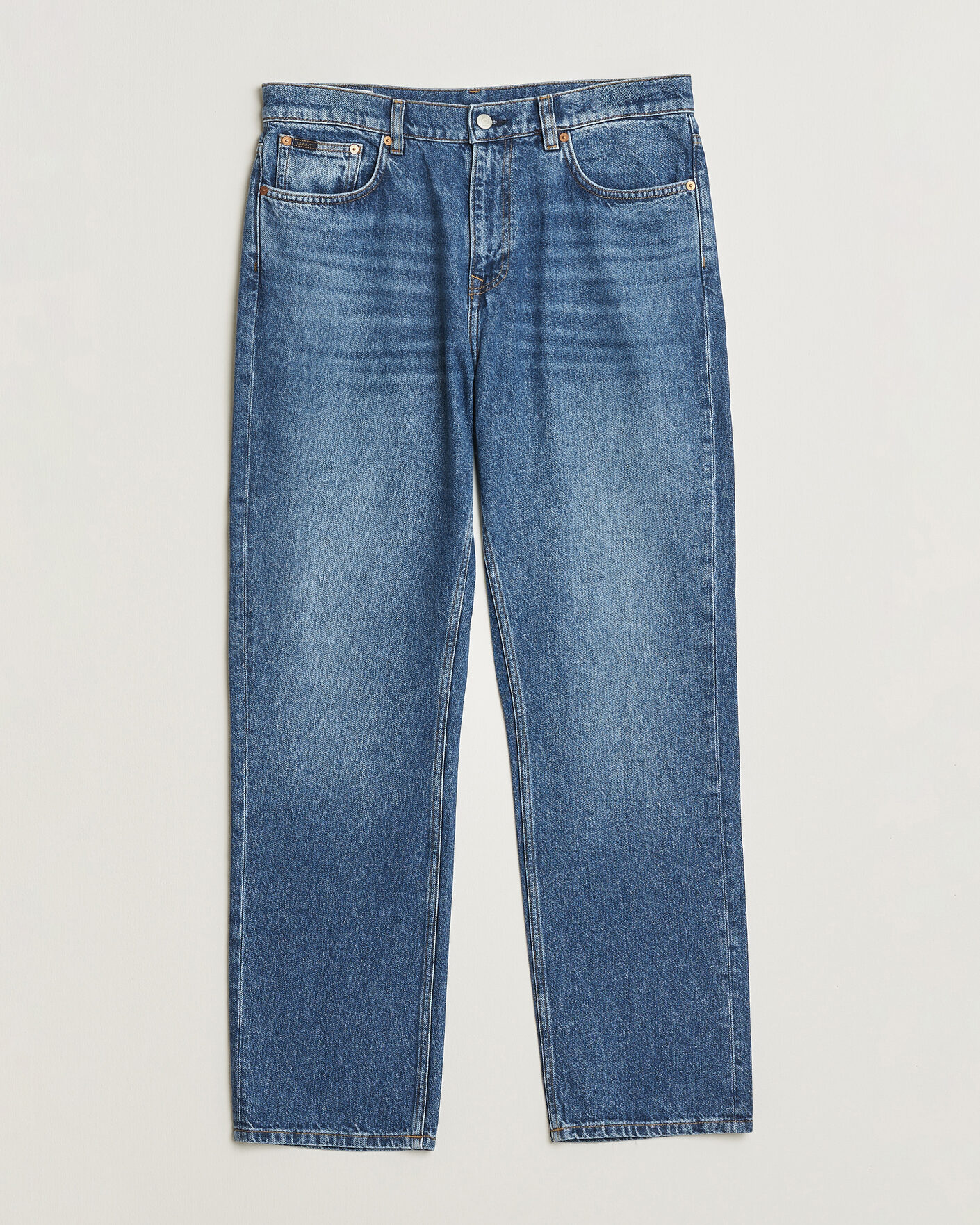 Mies | Housut | Gant | Straight Fit Jeans Mid Blue Worn In