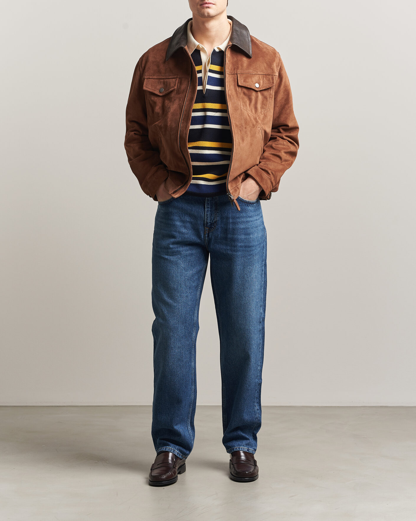 Mies | Housut | Gant | Straight Fit Jeans Mid Blue Worn In