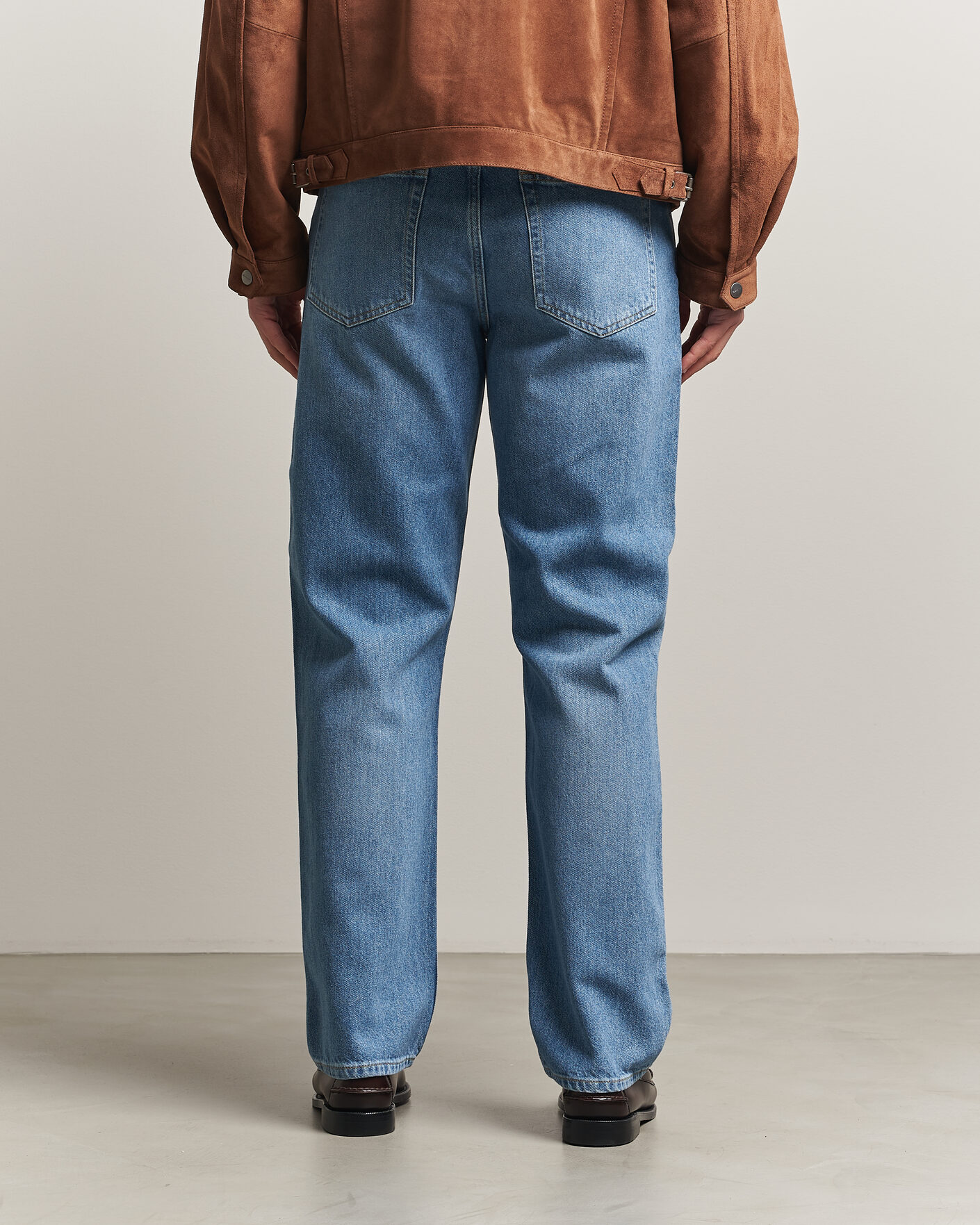 Mies | Housut | Gant | Straight Fit Jeans Semi Light Blue Worn In