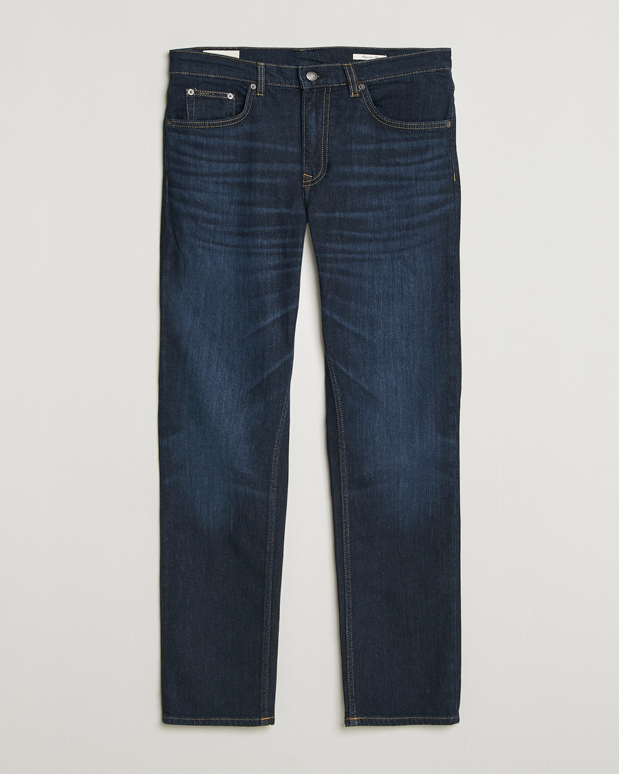 Mies | Housut | Gant | Regular Fit Jeans Dark Blue Broken In