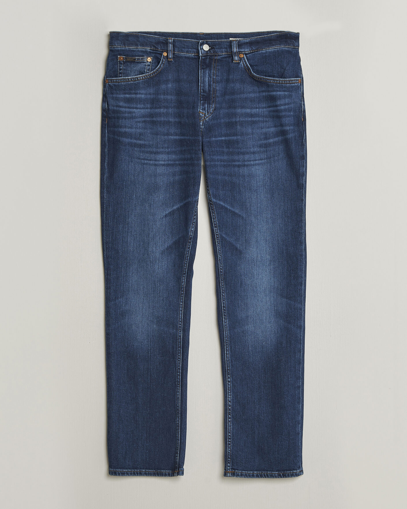 Mies | Farkut | GANT | Regular Fit Jeans Mid Blue Worn In