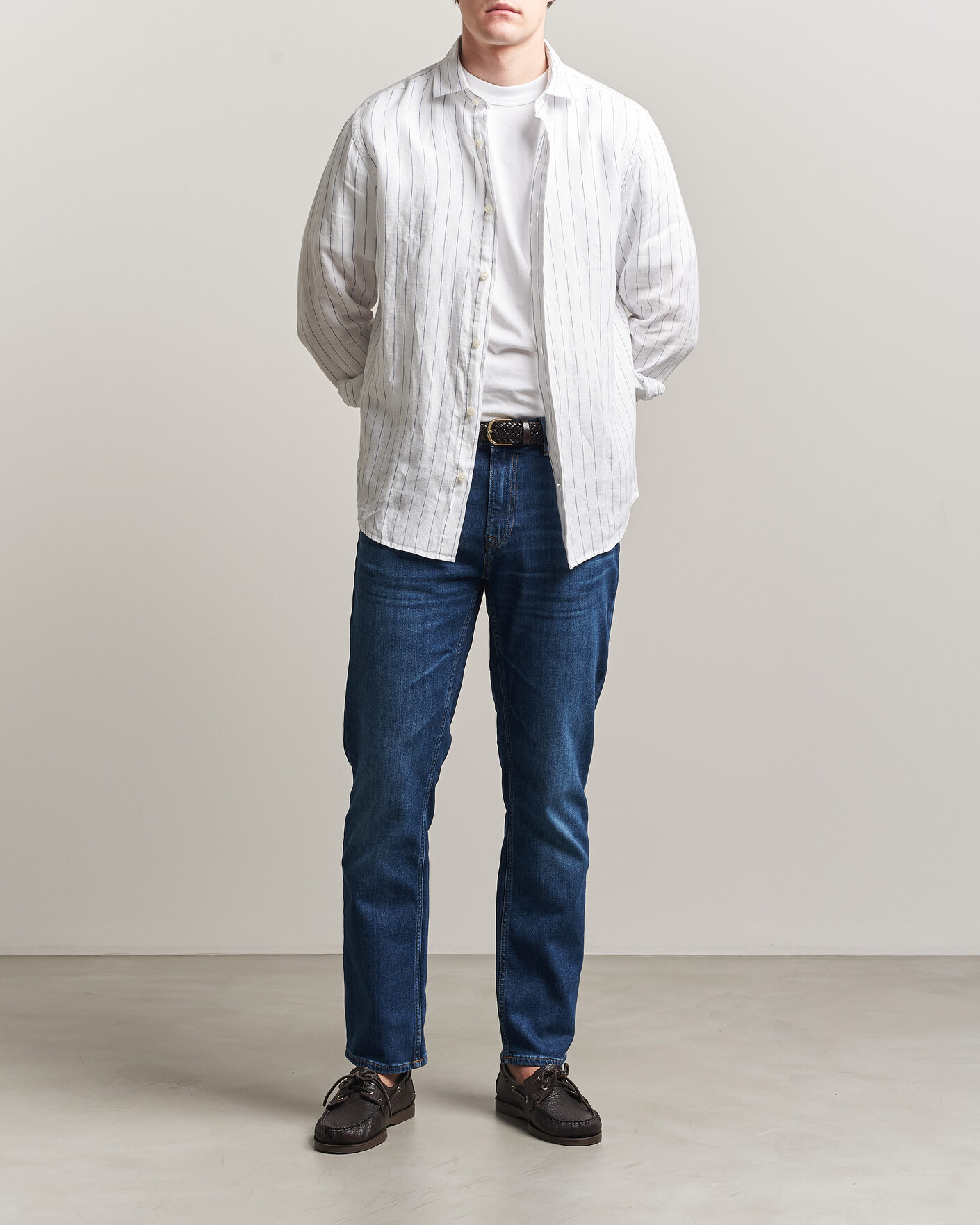 Mies | Farkut | GANT | Regular Fit Jeans Mid Blue Worn In