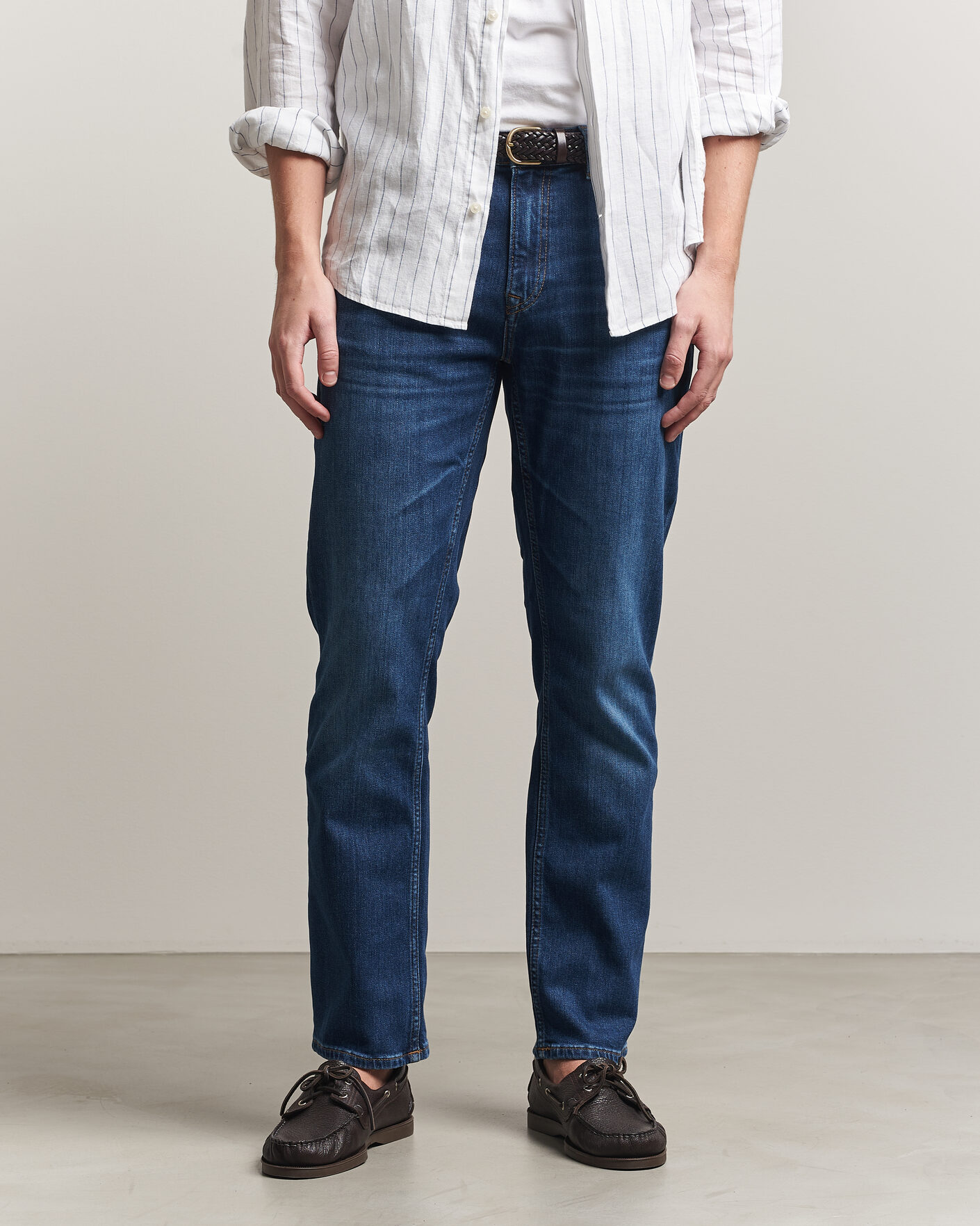 Mies | Housut | Gant | Regular Fit Jeans Mid Blue Worn In