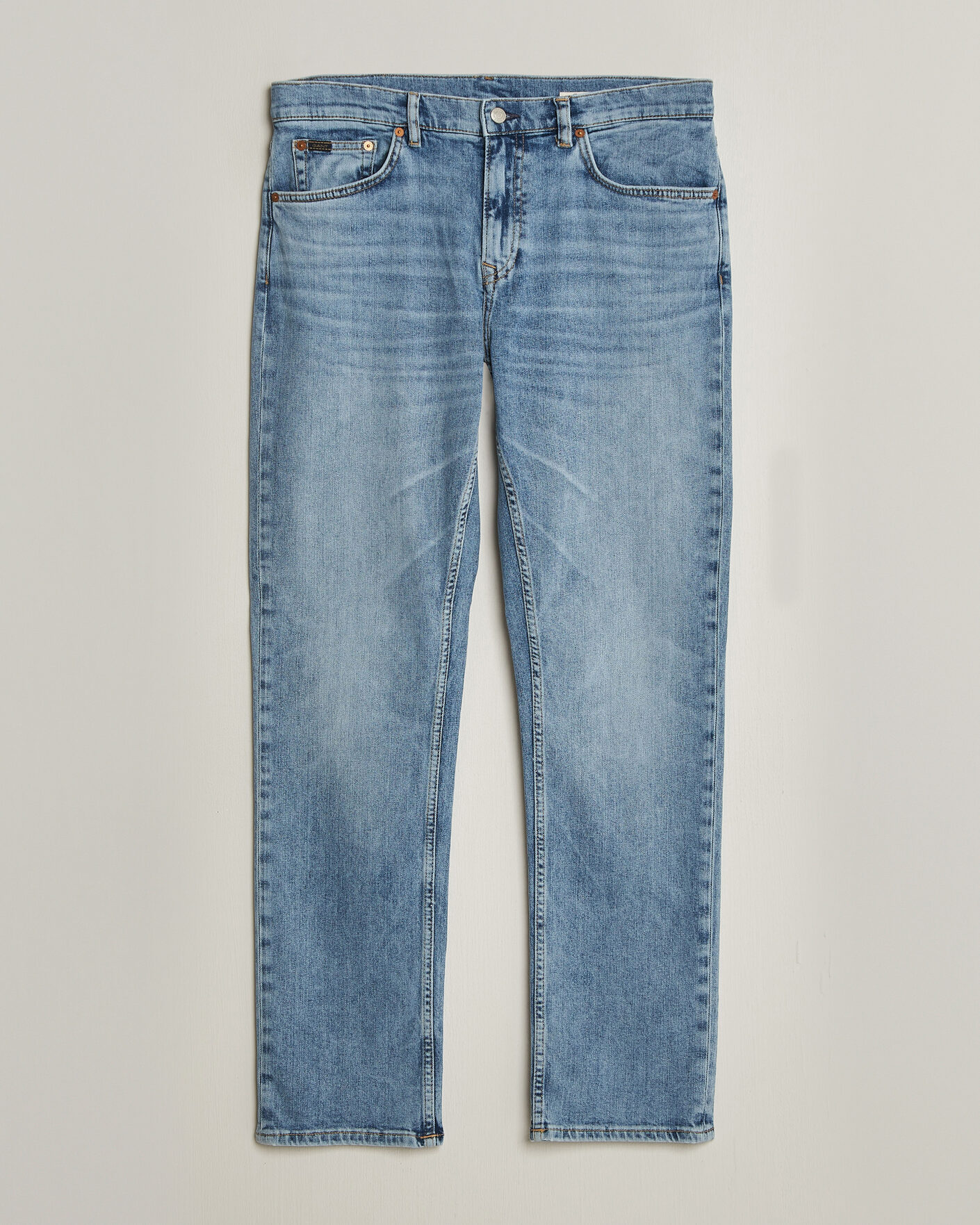 Mies | Housut | Gant | Regular Fit Jeans Semi Light Blue Worn In