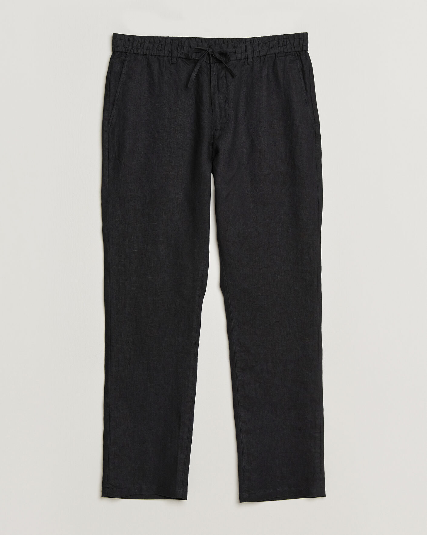 Mies | Housut | Gant | Regular Fit Linen Drawstring Pants Black