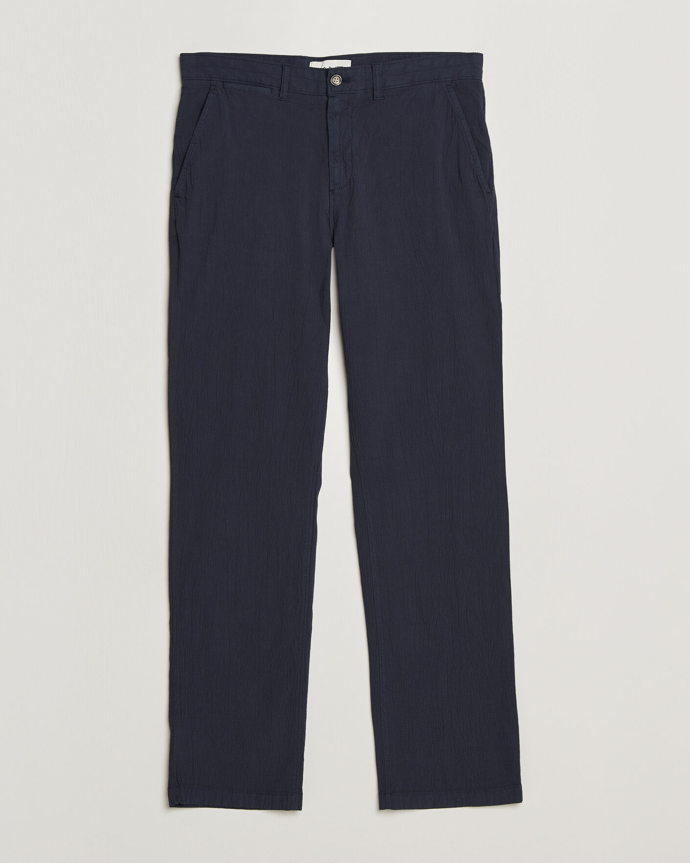 Mies | Housut | Gant | Regular Fit Garment Dyed Seersucker Pants Evening Blue